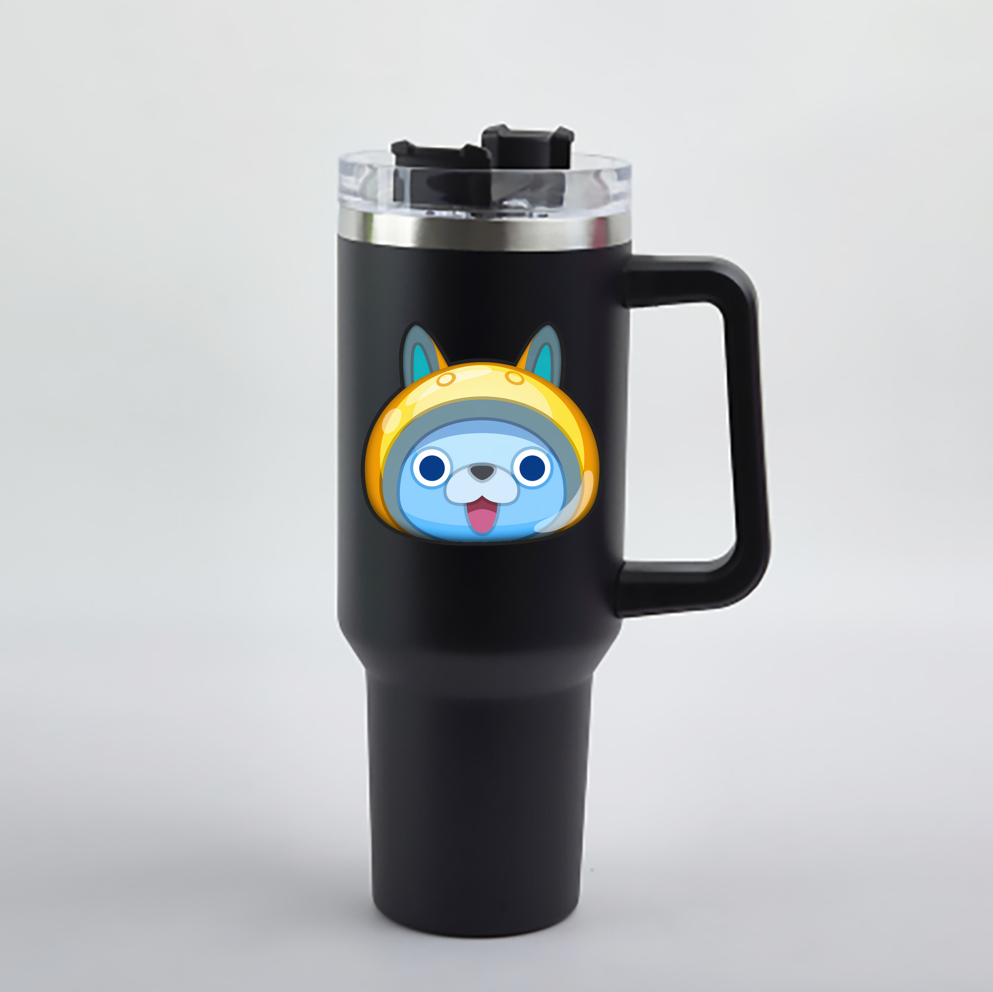 （画像用） 妖怪ウォッチ Yo-kai Watch 1200mL車用タンブラー - クリスタルステッカー（プラスチックストロー付き）