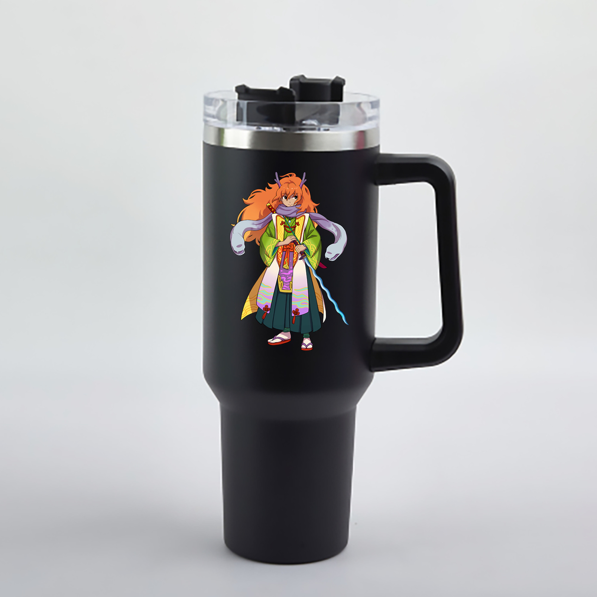 （画像用） 妖怪ウォッチ Yo-kai Watch 1200mL車用タンブラー - クリスタルステッカー（プラスチックストロー付き）