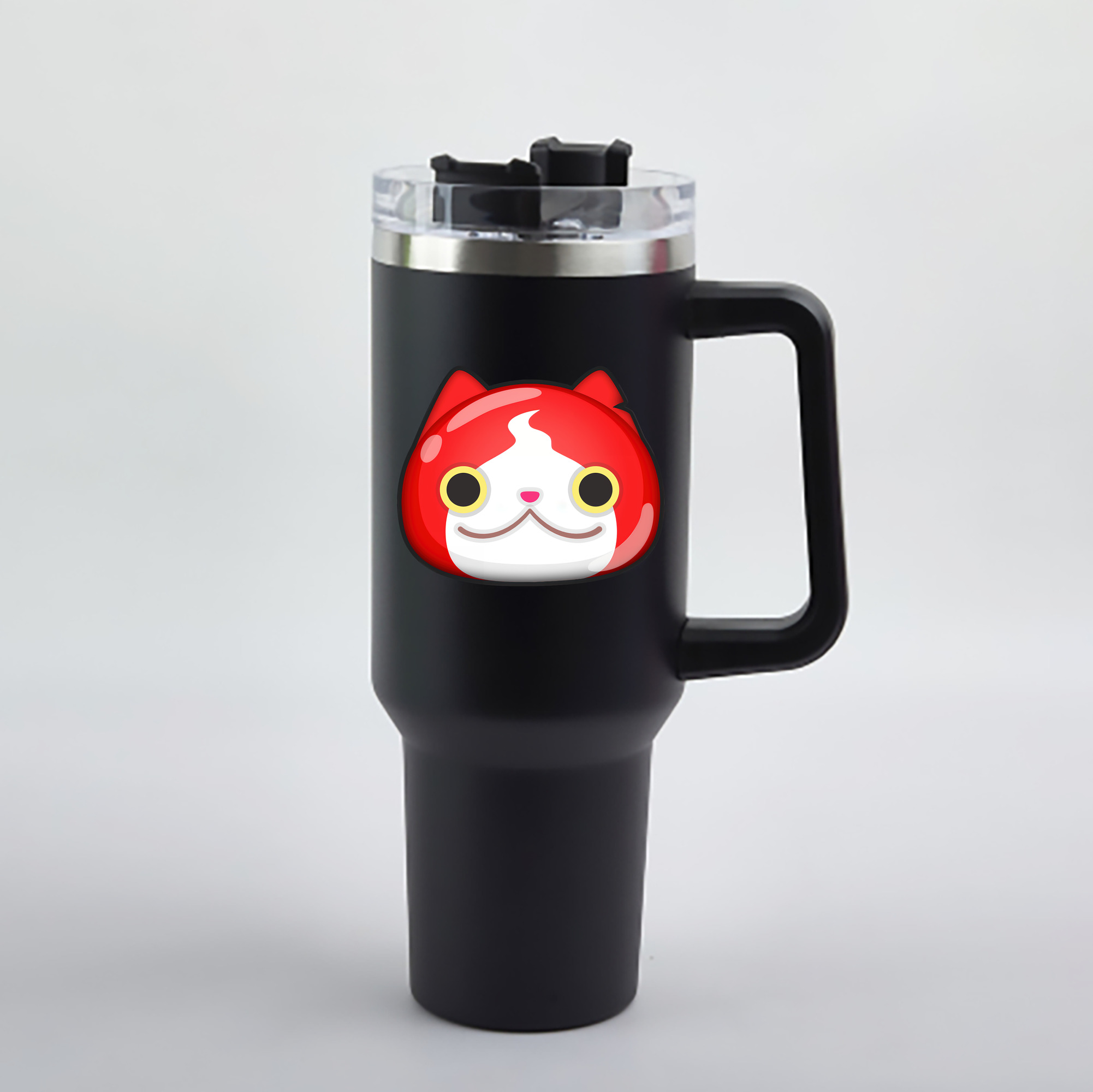 （画像用） 妖怪ウォッチ Yo-kai Watch 1200mL車用タンブラー - クリスタルステッカー（プラスチックストロー付き）