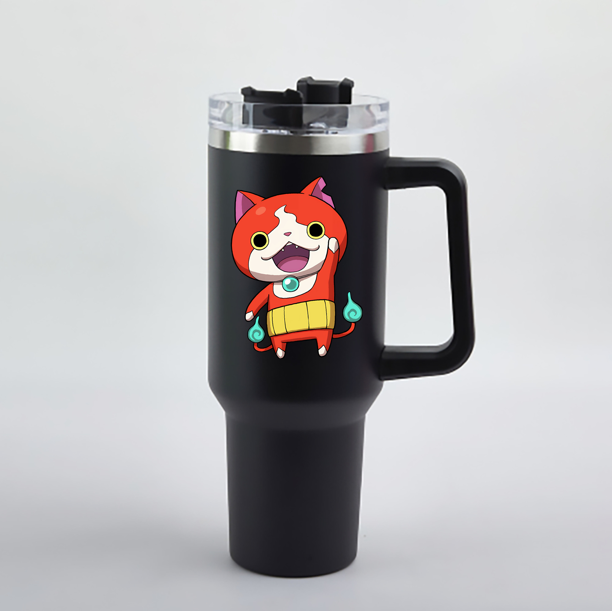 （画像用） 妖怪ウォッチ Yo-kai Watch 1200mL車用タンブラー - クリスタルステッカー（プラスチックストロー付き）