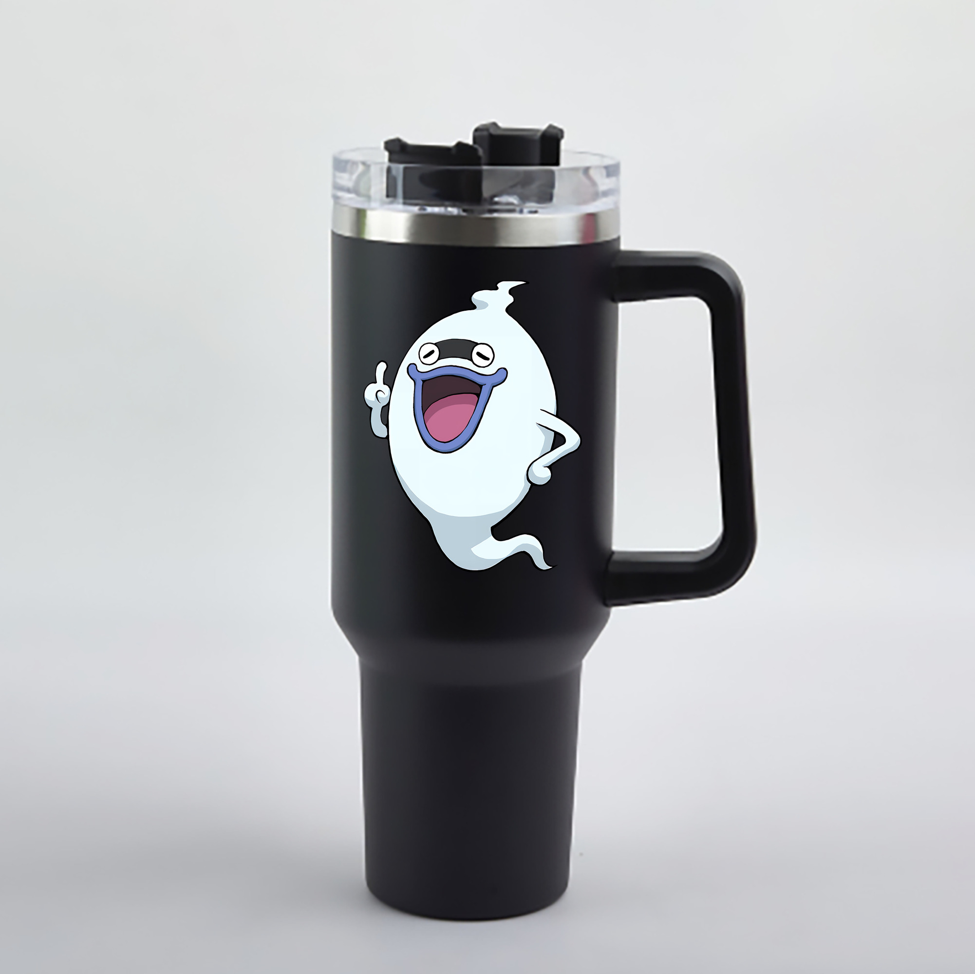 （画像用） 妖怪ウォッチ Yo-kai Watch 1200mL車用タンブラー - クリスタルステッカー（プラスチックストロー付き）