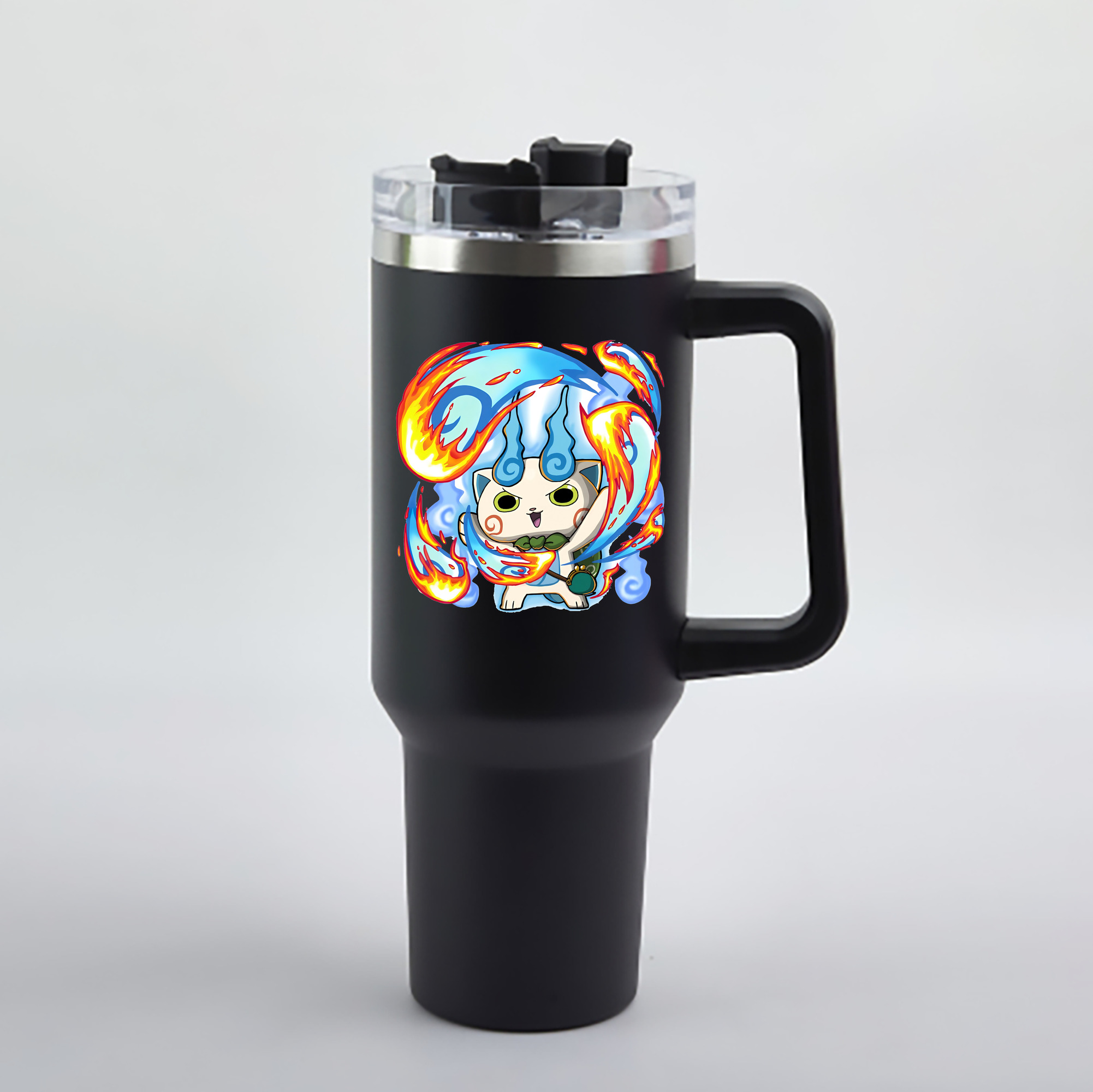 （画像用） 妖怪ウォッチ Yo-kai Watch 1200mL車用タンブラー - クリスタルステッカー（プラスチックストロー付き）