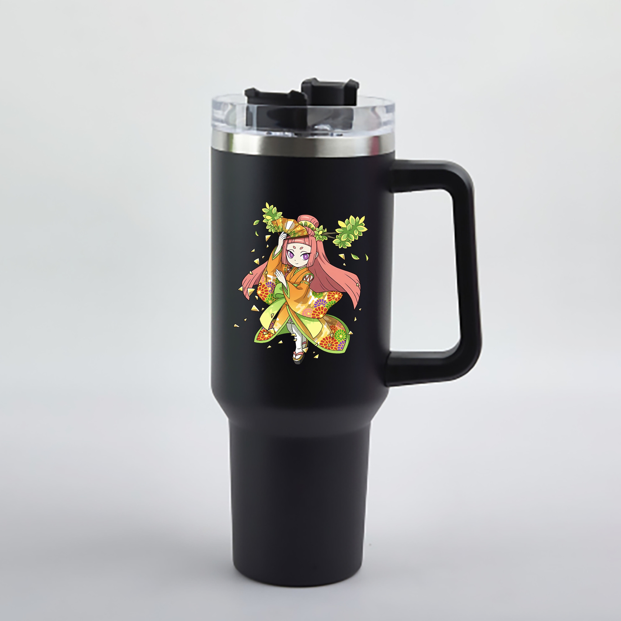 （画像用） 妖怪ウォッチ Yo-kai Watch 1200mL車用タンブラー - クリスタルステッカー（プラスチックストロー付き）