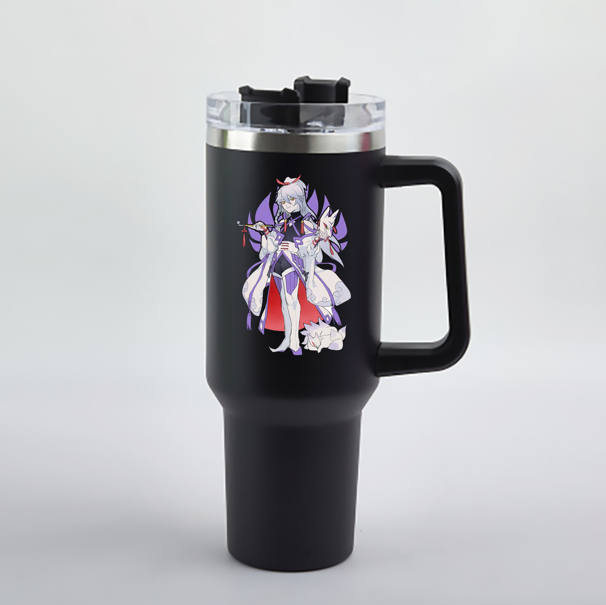 （画像用） 妖怪ウォッチ Yo-kai Watch 1200mL車用タンブラー - クリスタルステッカー（プラスチックストロー付き）