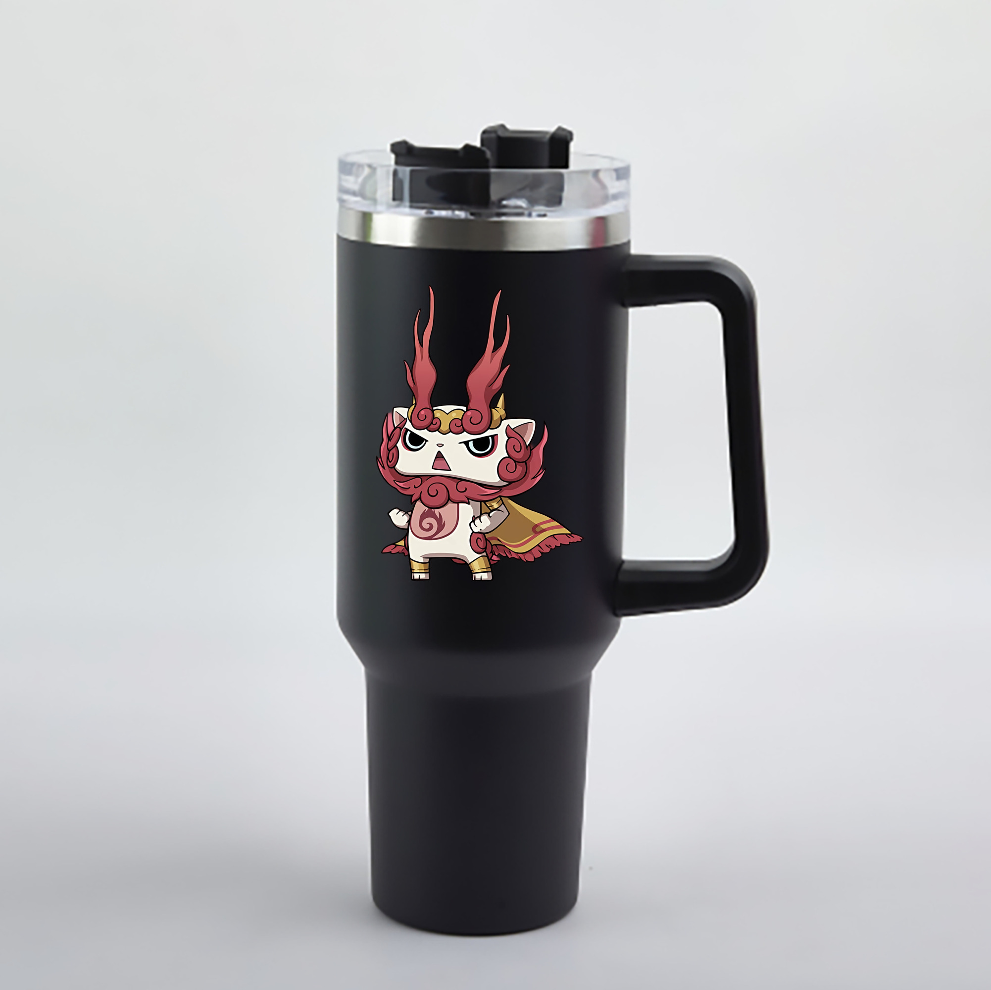 （画像用） 妖怪ウォッチ Yo-kai Watch 1200mL車用タンブラー - クリスタルステッカー（プラスチックストロー付き）