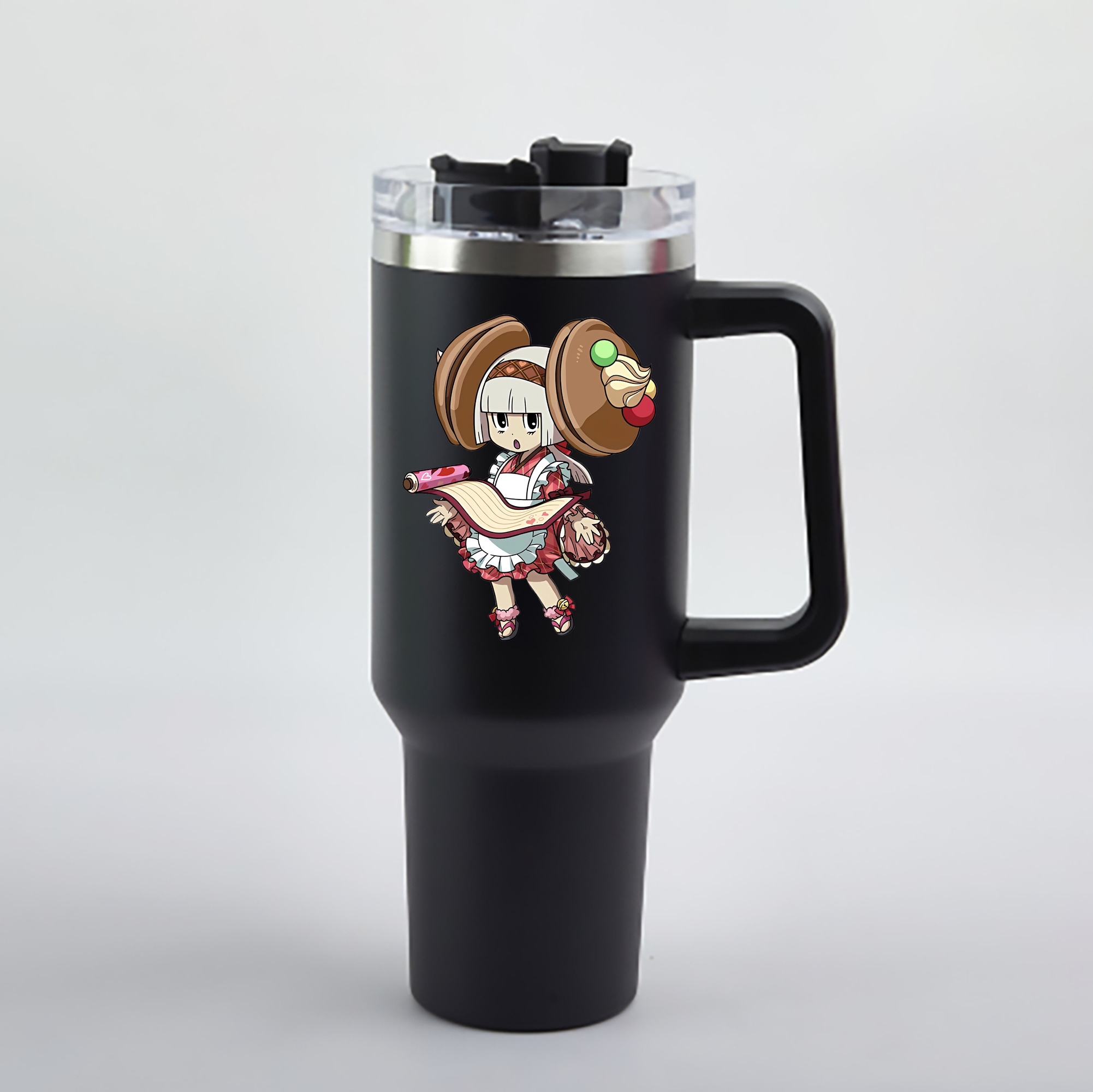 （画像用） 妖怪ウォッチ Yo-kai Watch 1200mL車用タンブラー - クリスタルステッカー（プラスチックストロー付き）