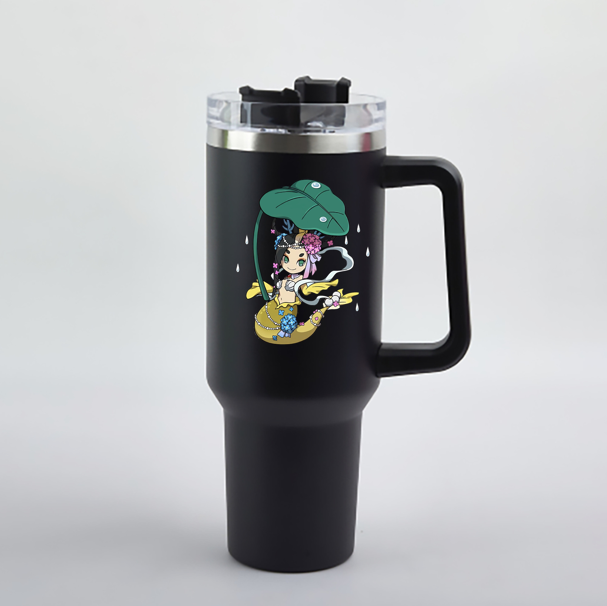 （画像用） 妖怪ウォッチ Yo-kai Watch 1200mL車用タンブラー - クリスタルステッカー（プラスチックストロー付き）