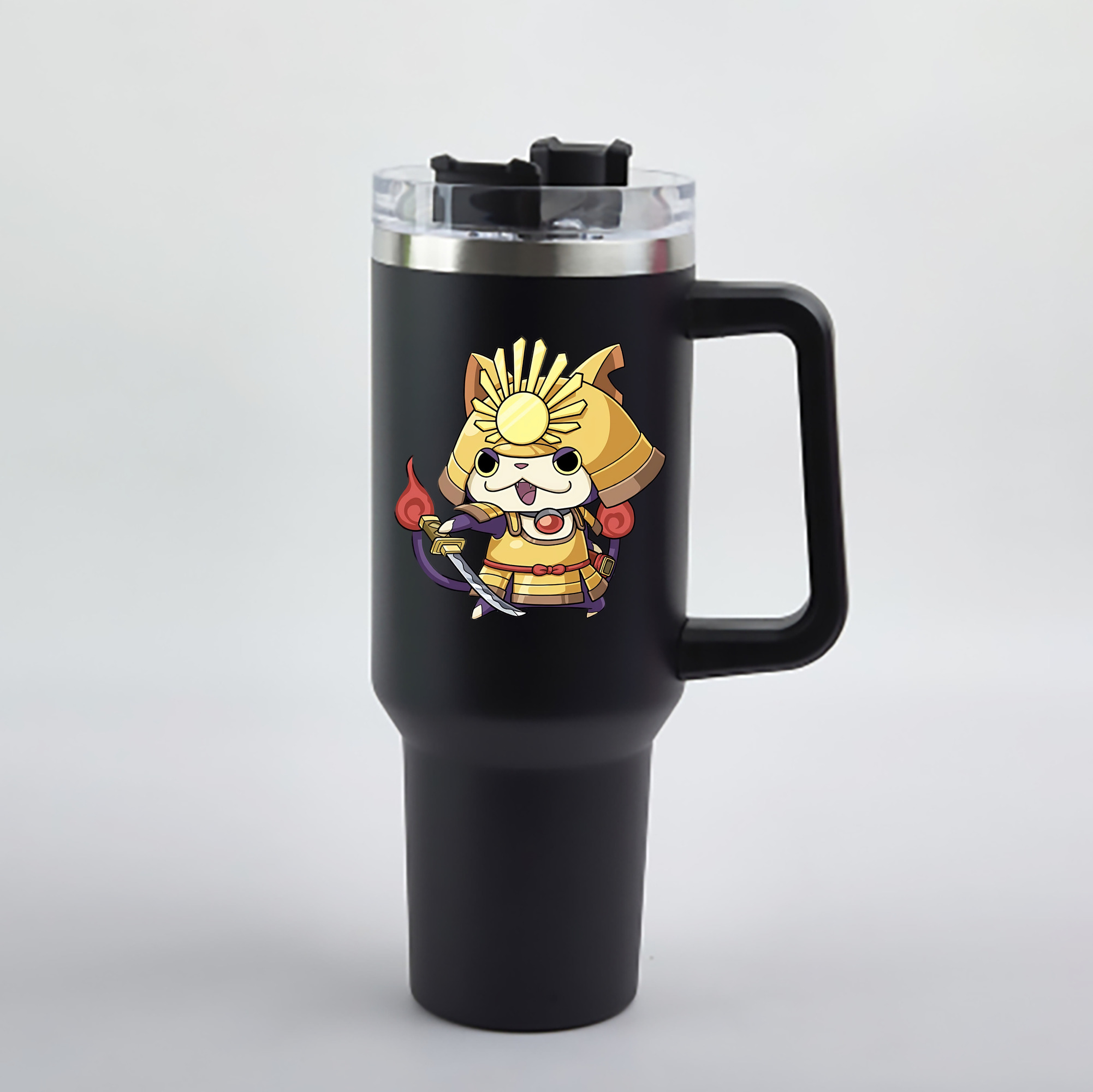 （画像用） 妖怪ウォッチ Yo-kai Watch 1200mL車用タンブラー - クリスタルステッカー（プラスチックストロー付き）