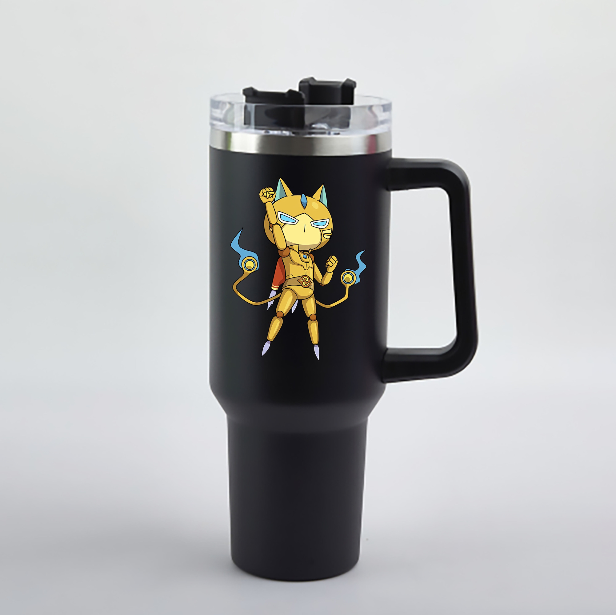 （画像用） 妖怪ウォッチ Yo-kai Watch 1200mL車用タンブラー - クリスタルステッカー（プラスチックストロー付き）