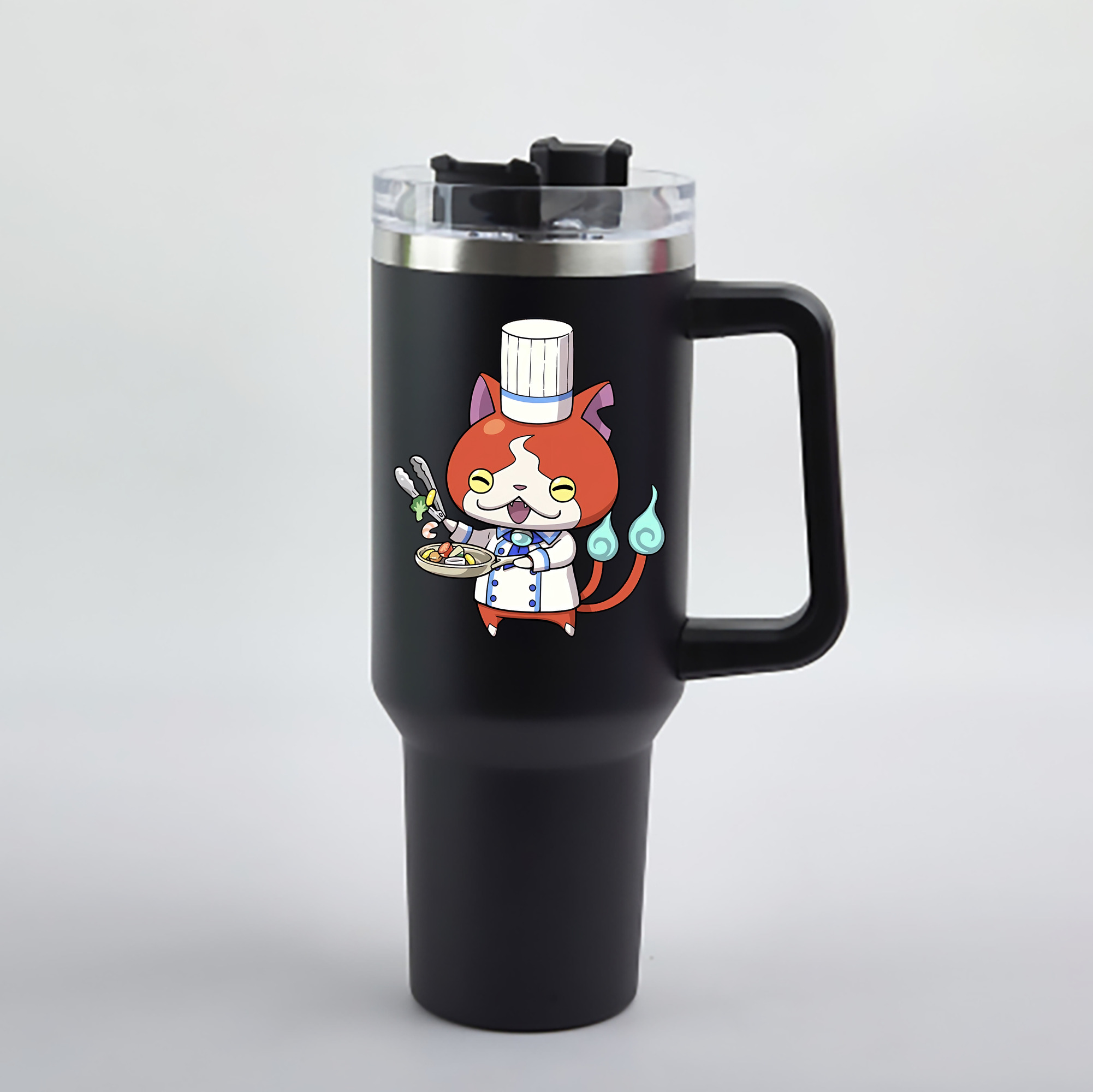 （画像用） 妖怪ウォッチ Yo-kai Watch 1200mL車用タンブラー - クリスタルステッカー（プラスチックストロー付き）