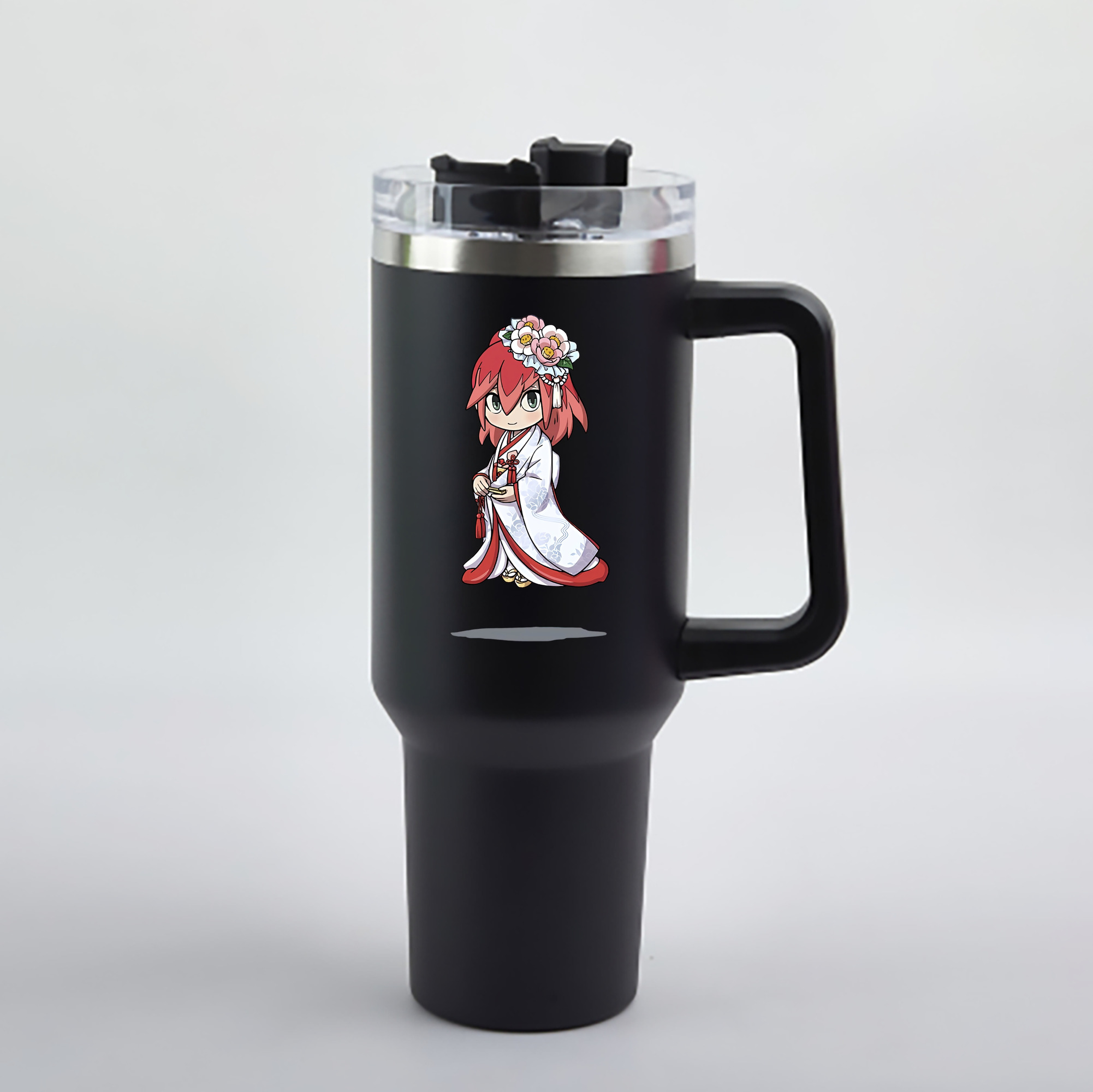 （画像用） 妖怪ウォッチ Yo-kai Watch 1200mL車用タンブラー - クリスタルステッカー（プラスチックストロー付き）