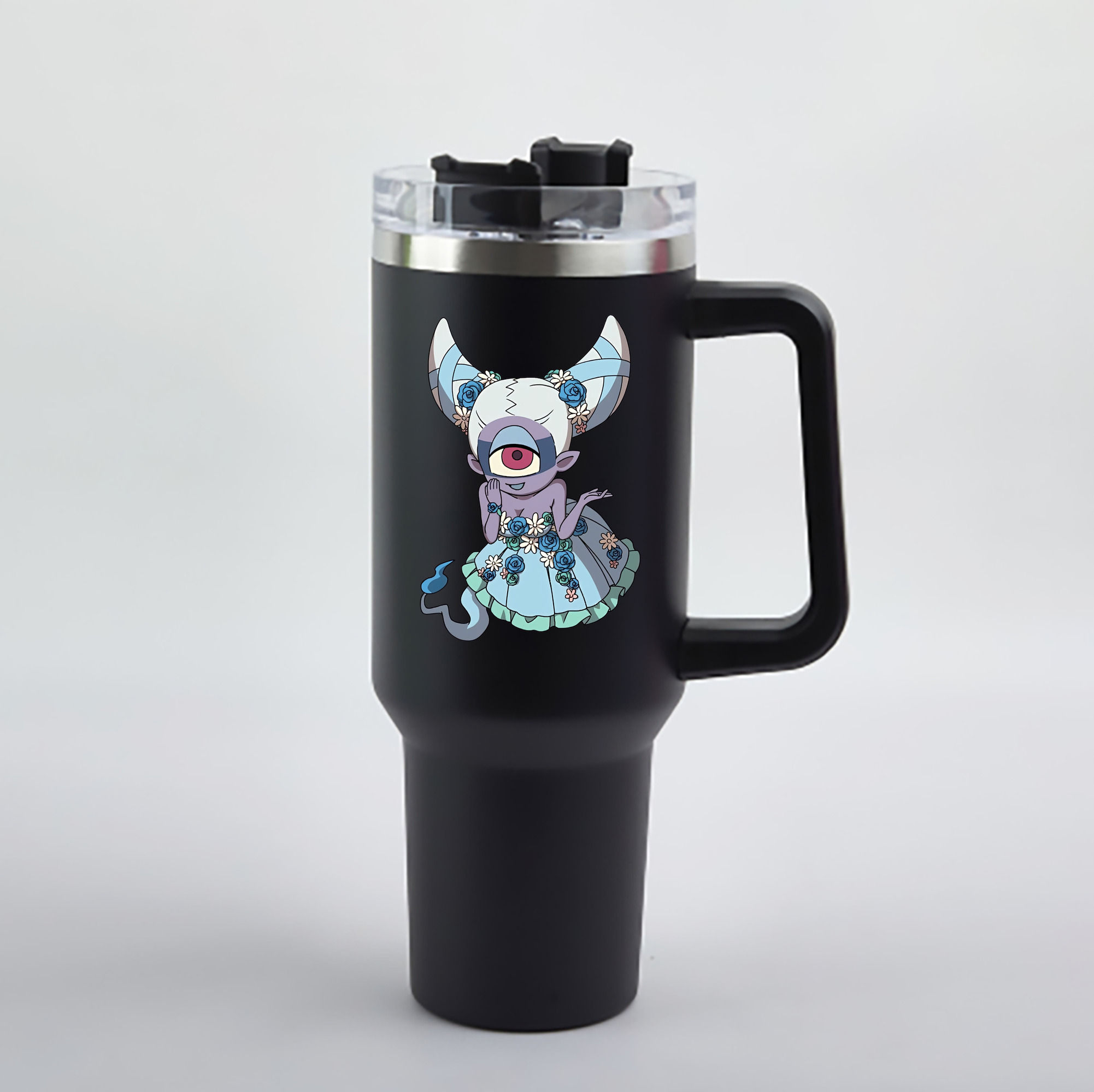 （画像用） 妖怪ウォッチ Yo-kai Watch 1200mL車用タンブラー - クリスタルステッカー（プラスチックストロー付き）