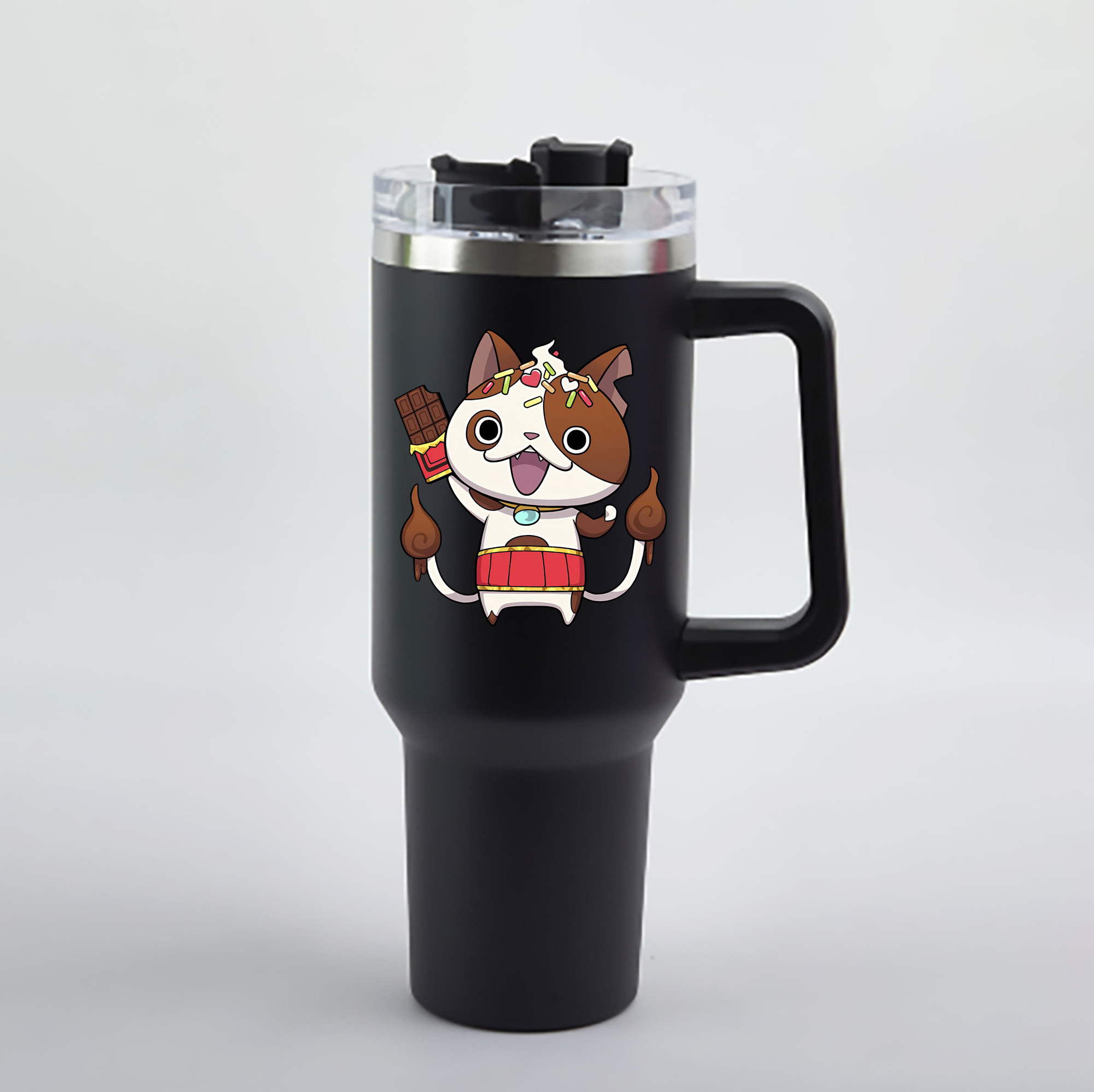 （画像用） 妖怪ウォッチ Yo-kai Watch 1200mL車用タンブラー - クリスタルステッカー（プラスチックストロー付き）