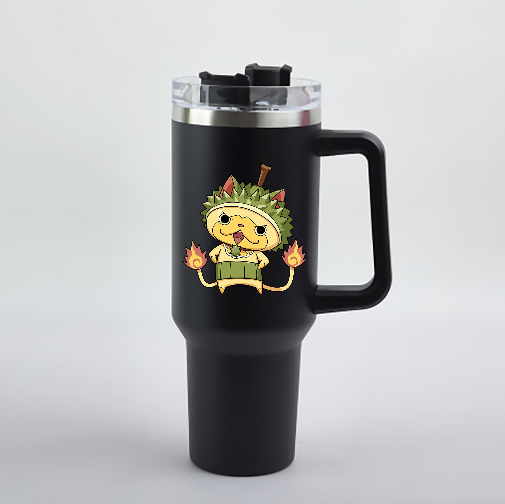 （画像用） 妖怪ウォッチ Yo-kai Watch 1200mL車用タンブラー - クリスタルステッカー（プラスチックストロー付き）