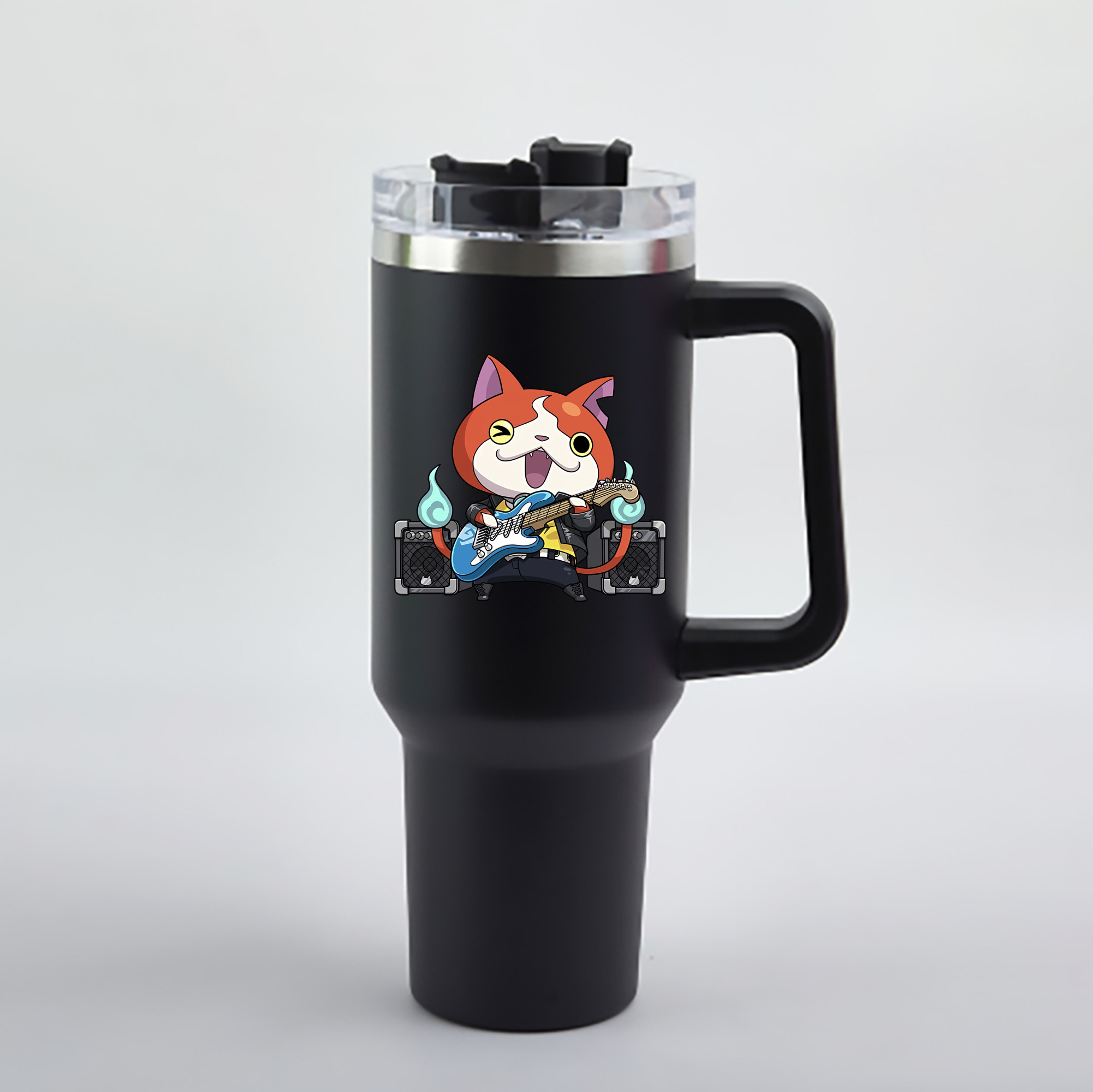 （画像用） 妖怪ウォッチ Yo-kai Watch 1200mL車用タンブラー - クリスタルステッカー（プラスチックストロー付き）
