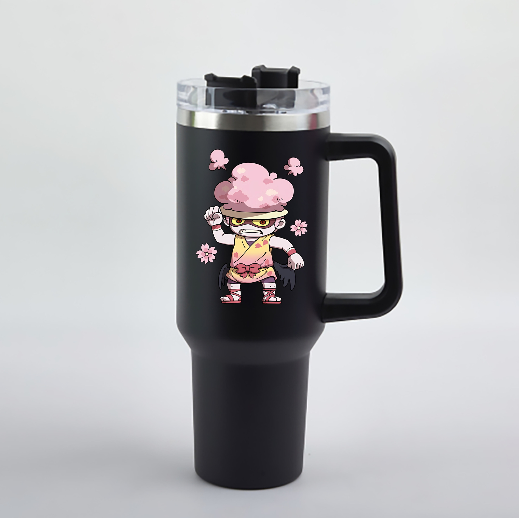 （画像用） 妖怪ウォッチ Yo-kai Watch 1200mL車用タンブラー - クリスタルステッカー（プラスチックストロー付き）