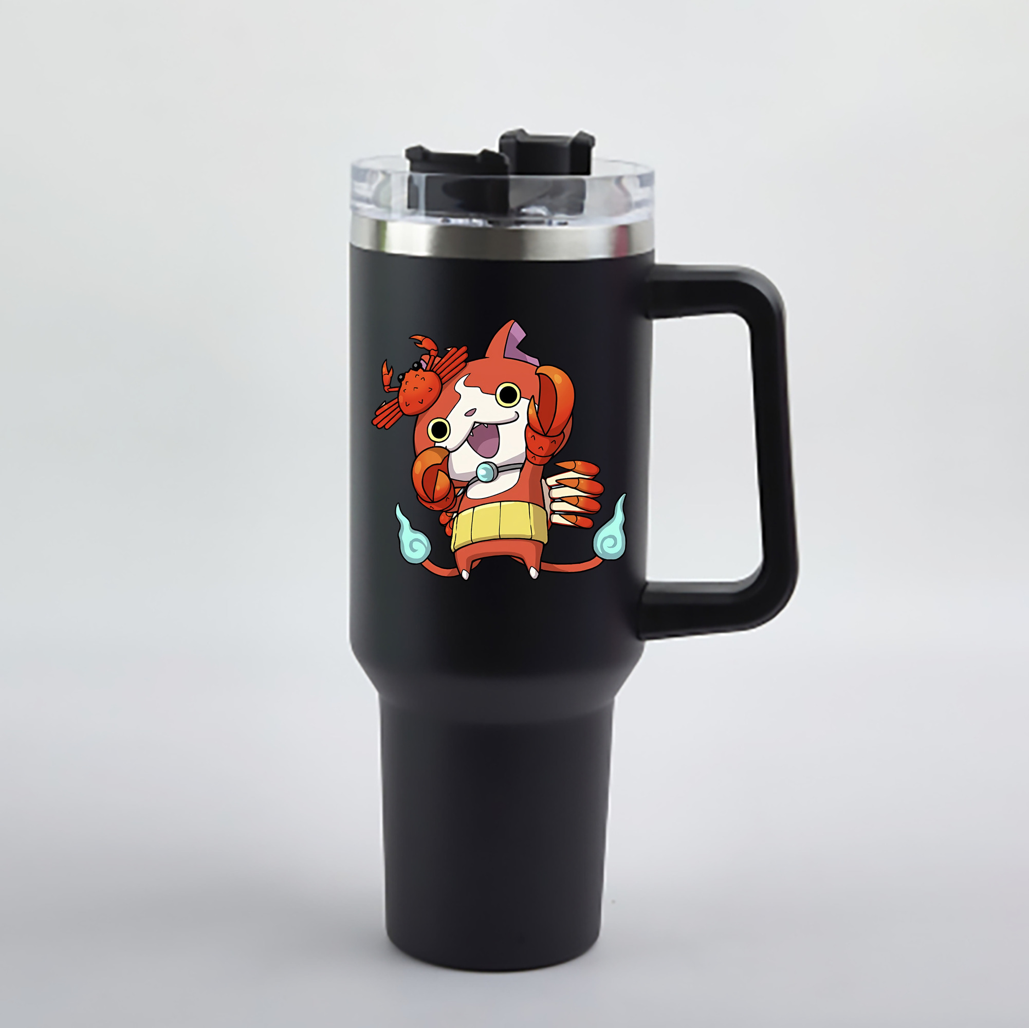 （画像用） 妖怪ウォッチ Yo-kai Watch 1200mL車用タンブラー - クリスタルステッカー（プラスチックストロー付き）