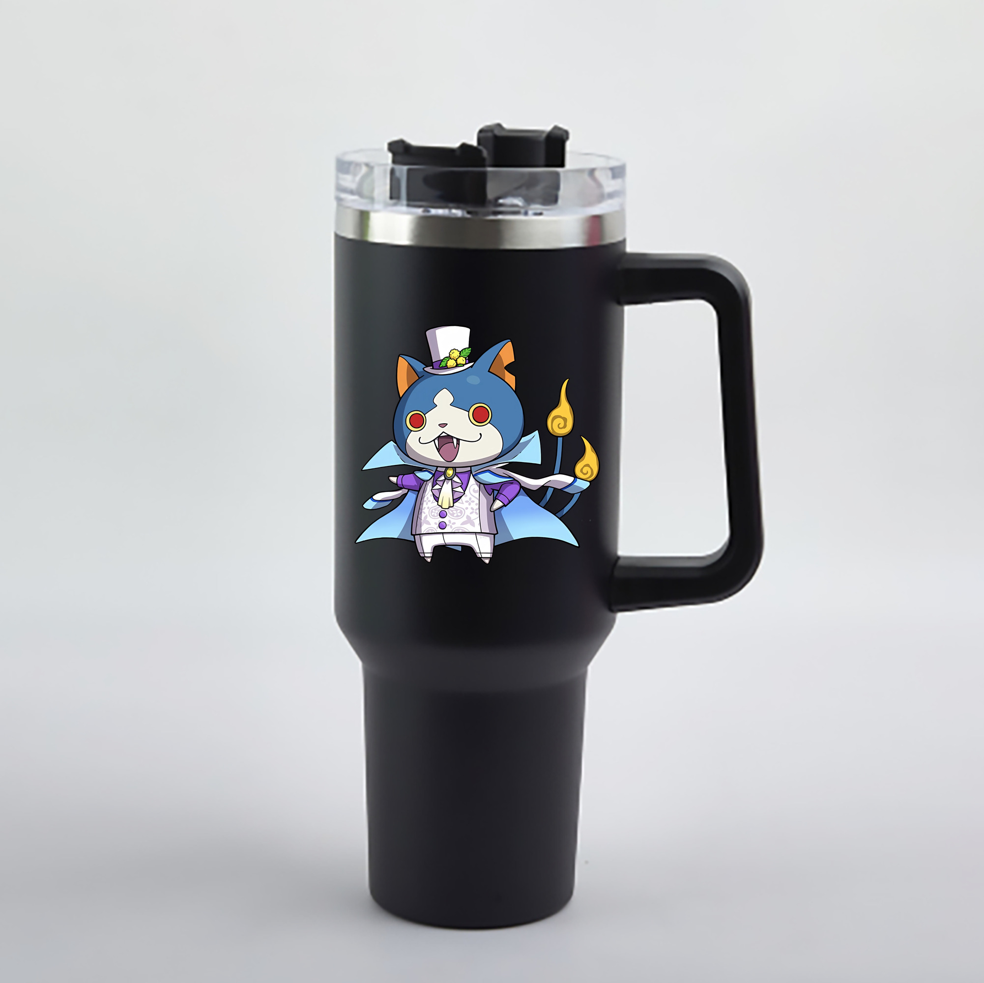 （画像用） 妖怪ウォッチ Yo-kai Watch 1200mL車用タンブラー - クリスタルステッカー（プラスチックストロー付き）