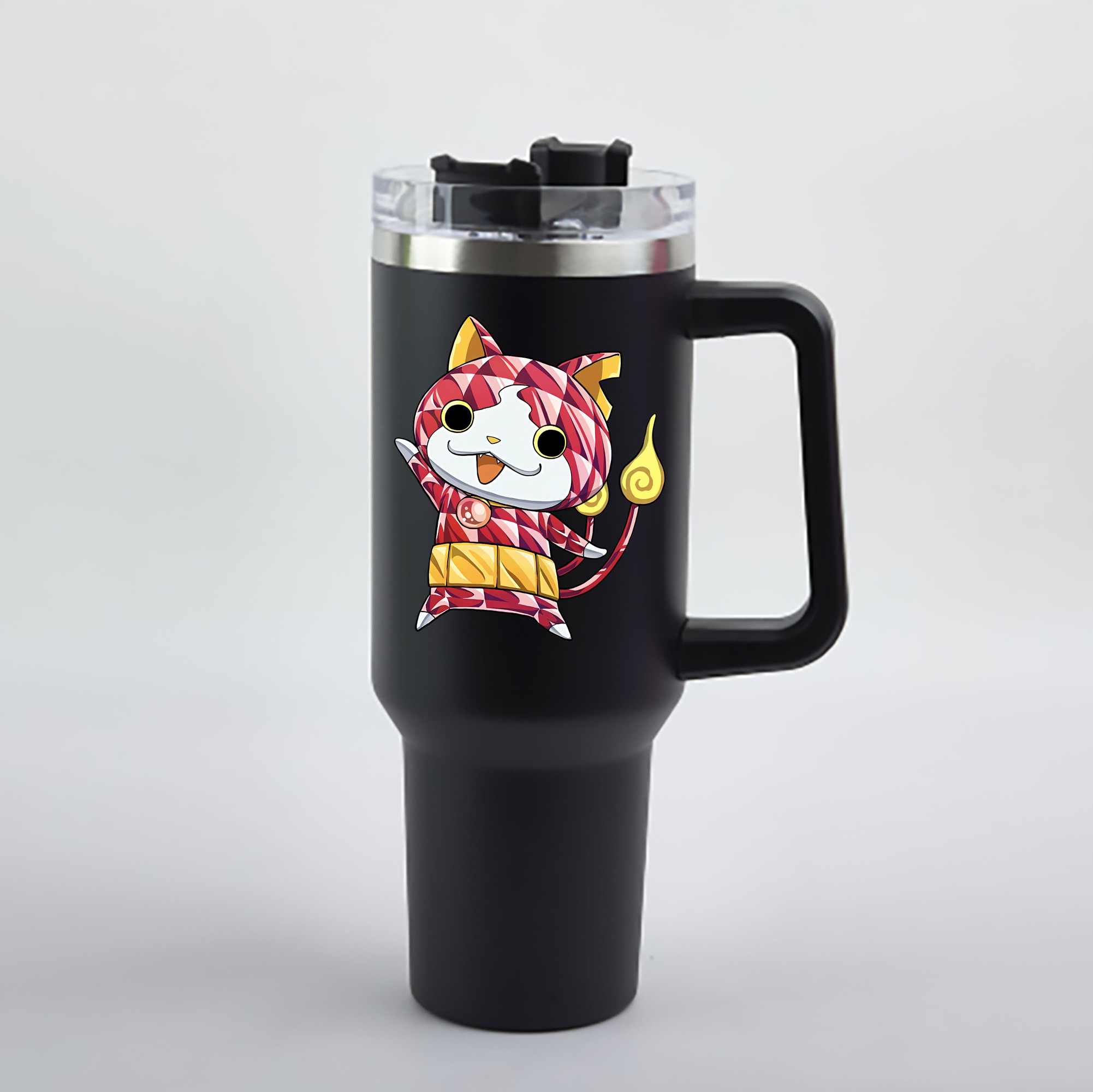 （画像用） 妖怪ウォッチ Yo-kai Watch 1200mL車用タンブラー - クリスタルステッカー（プラスチックストロー付き）