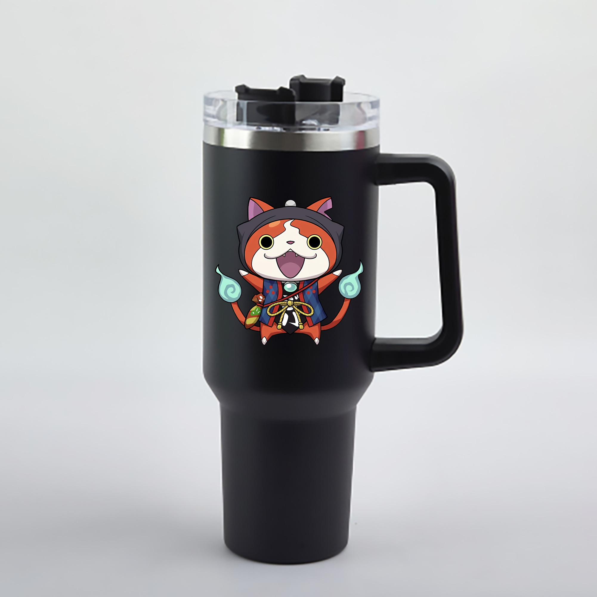 （画像用） 妖怪ウォッチ Yo-kai Watch 1200mL車用タンブラー - クリスタルステッカー（プラスチックストロー付き）