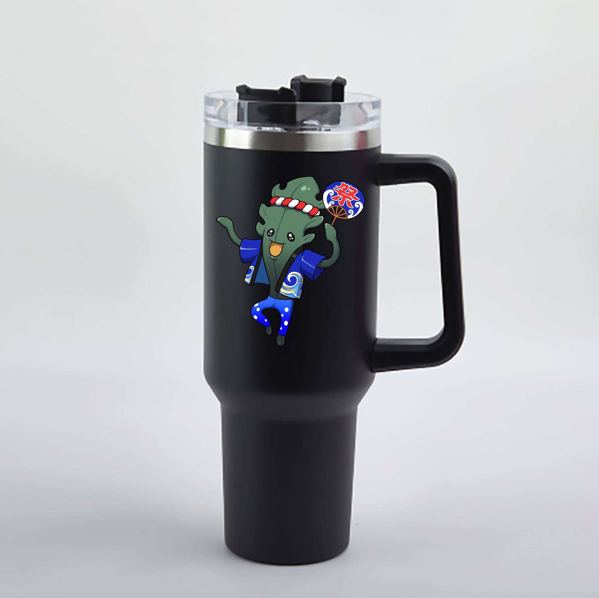 （画像用） 妖怪ウォッチ Yo-kai Watch 1200mL車用タンブラー - クリスタルステッカー（プラスチックストロー付き）