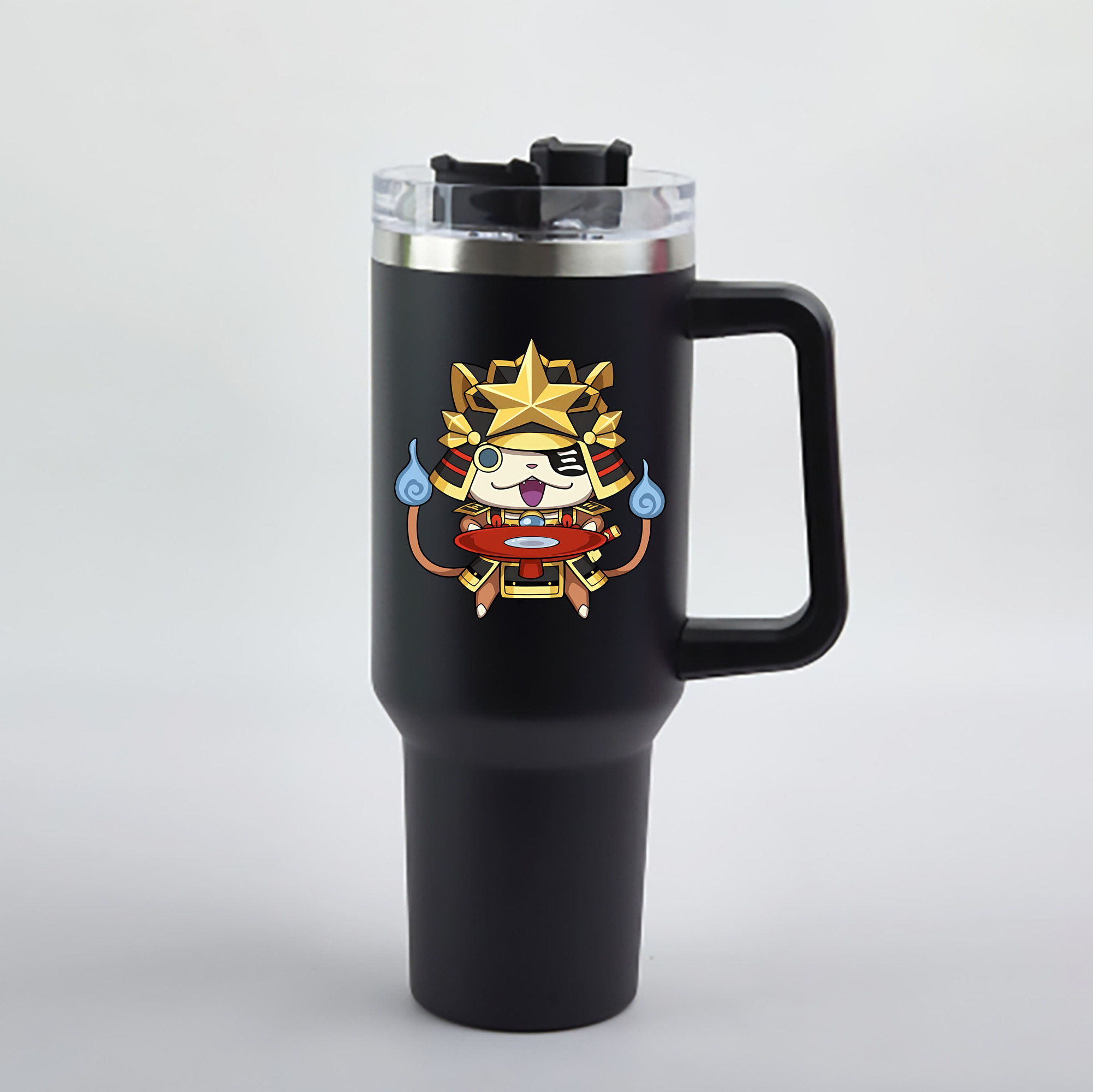 （画像用） 妖怪ウォッチ Yo-kai Watch 1200mL車用タンブラー - クリスタルステッカー（プラスチックストロー付き）