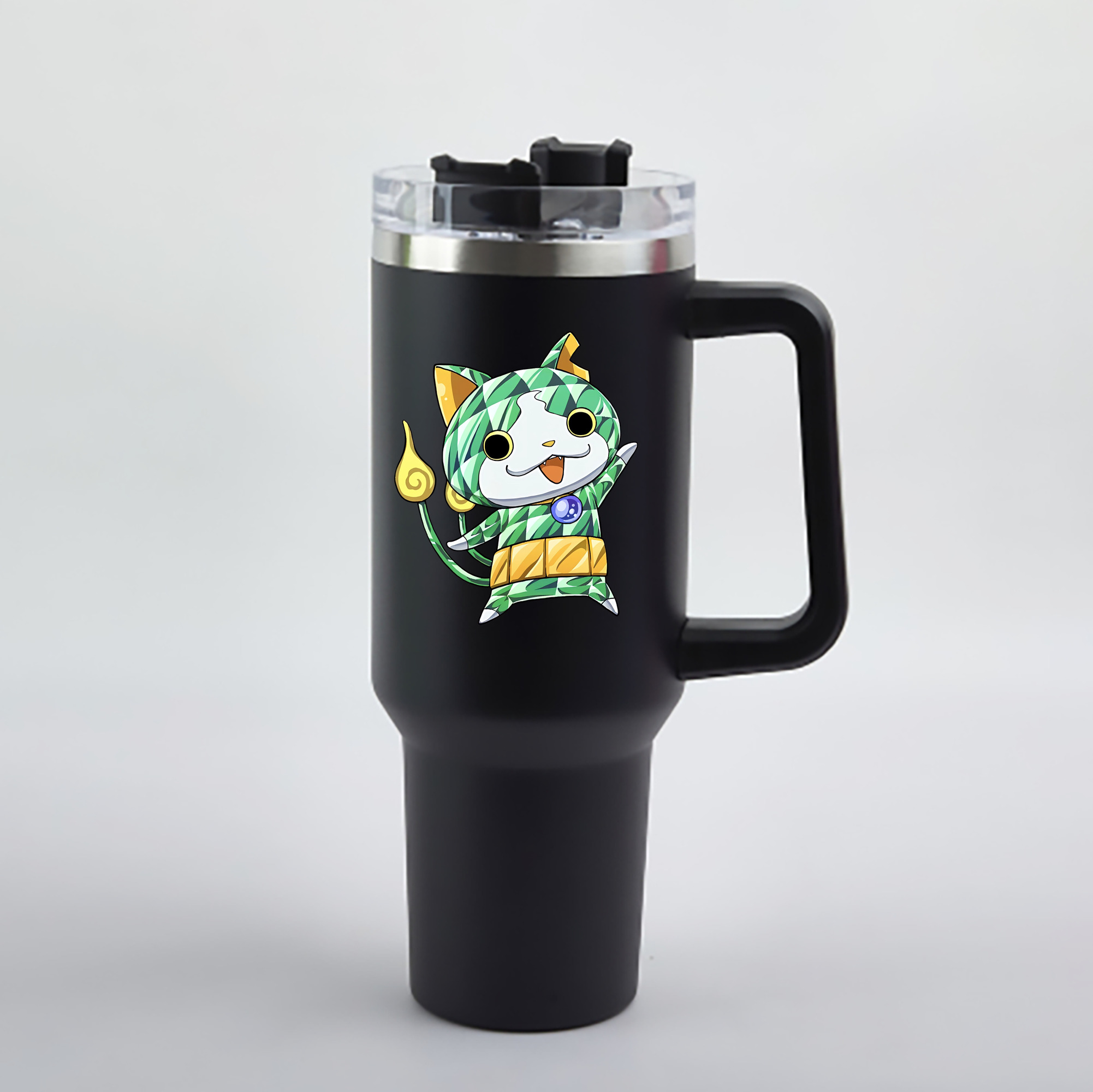 （画像用） 妖怪ウォッチ Yo-kai Watch 1200mL車用タンブラー - クリスタルステッカー（プラスチックストロー付き）