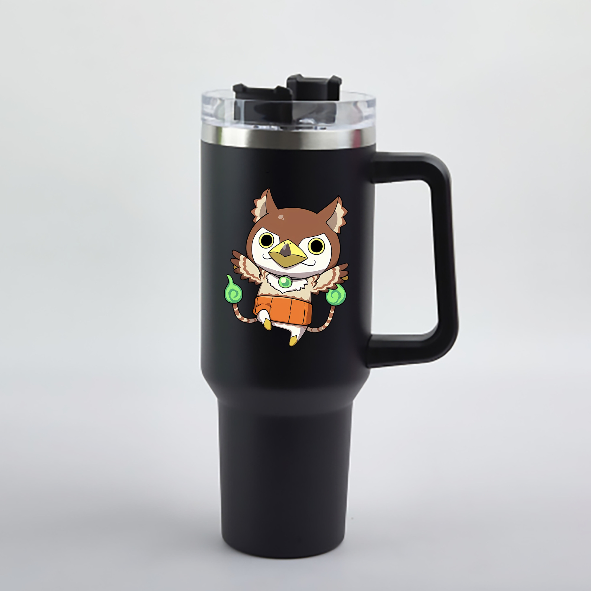 （画像用） 妖怪ウォッチ Yo-kai Watch 1200mL車用タンブラー - クリスタルステッカー（プラスチックストロー付き）