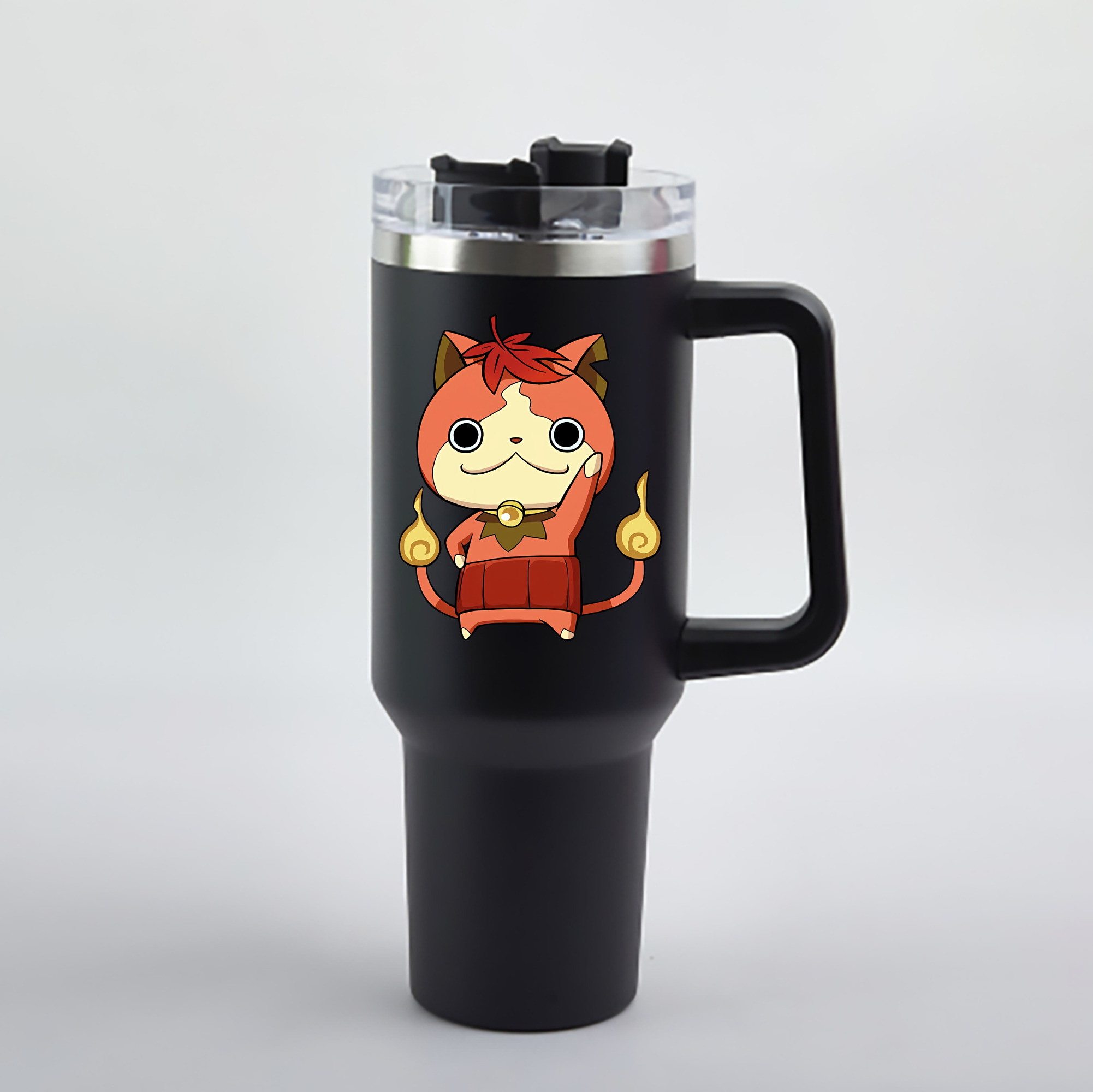 （画像用） 妖怪ウォッチ Yo-kai Watch 1200mL車用タンブラー - クリスタルステッカー（プラスチックストロー付き）