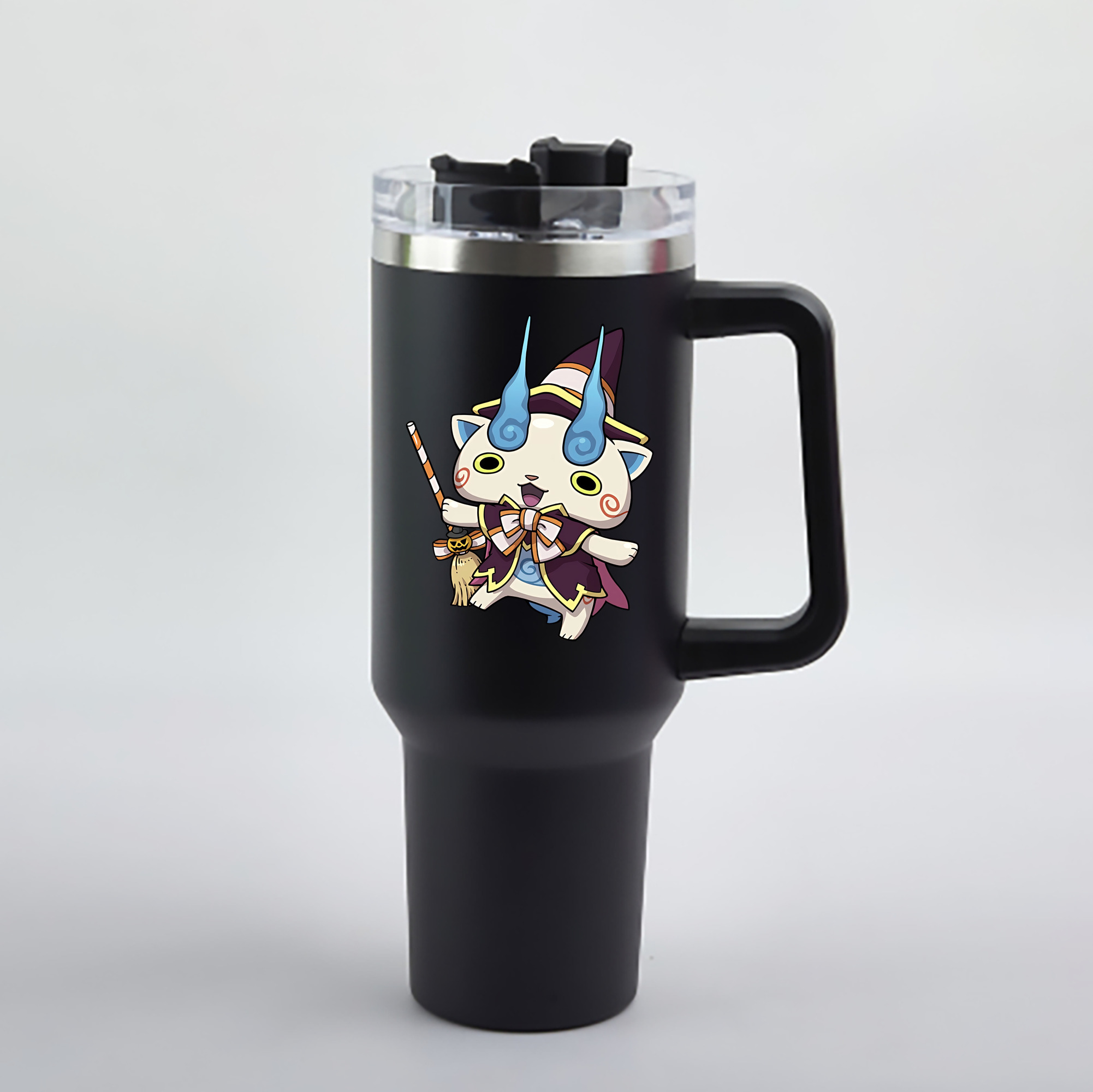 （画像用） 妖怪ウォッチ Yo-kai Watch 1200mL車用タンブラー - クリスタルステッカー（プラスチックストロー付き）