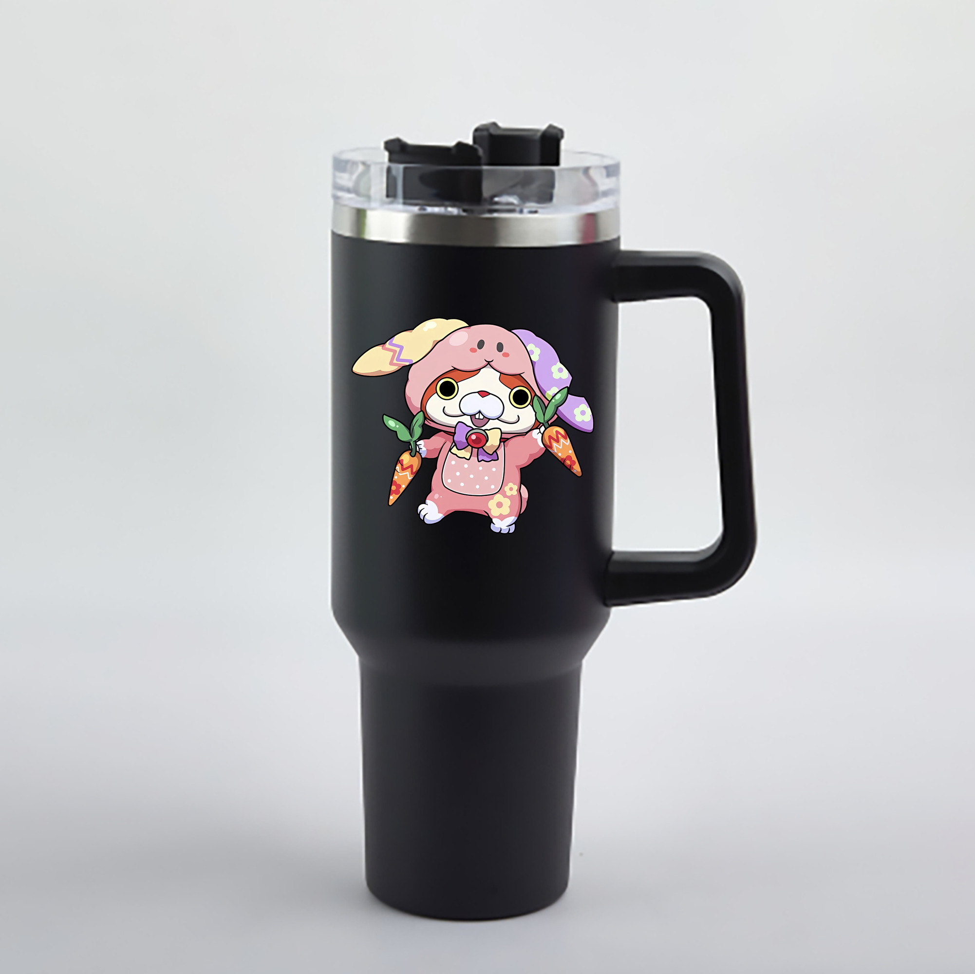 （画像用） 妖怪ウォッチ Yo-kai Watch 1200mL車用タンブラー - クリスタルステッカー（プラスチックストロー付き）