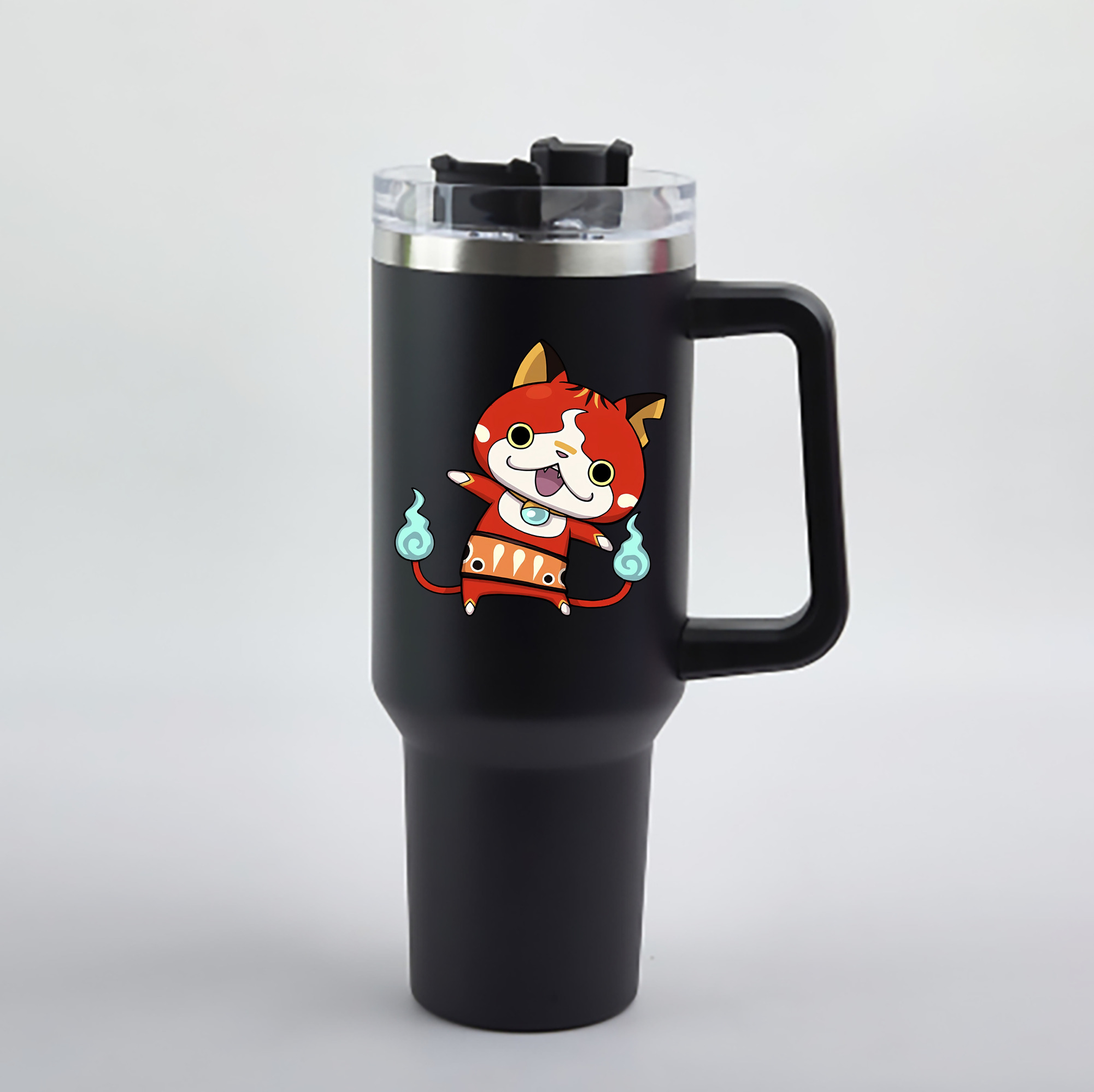 （画像用） 妖怪ウォッチ Yo-kai Watch 1200mL車用タンブラー - クリスタルステッカー（プラスチックストロー付き）
