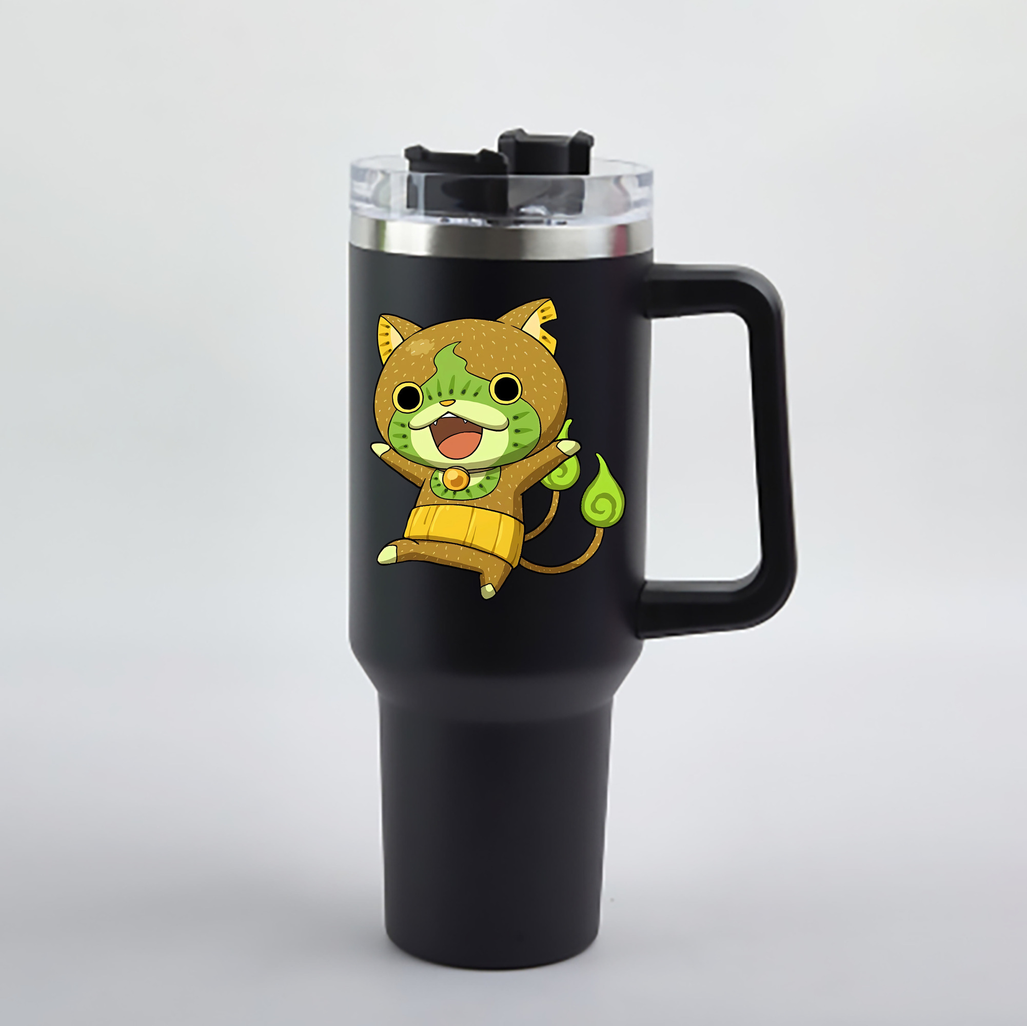 （画像用） 妖怪ウォッチ Yo-kai Watch 1200mL車用タンブラー - クリスタルステッカー（プラスチックストロー付き）