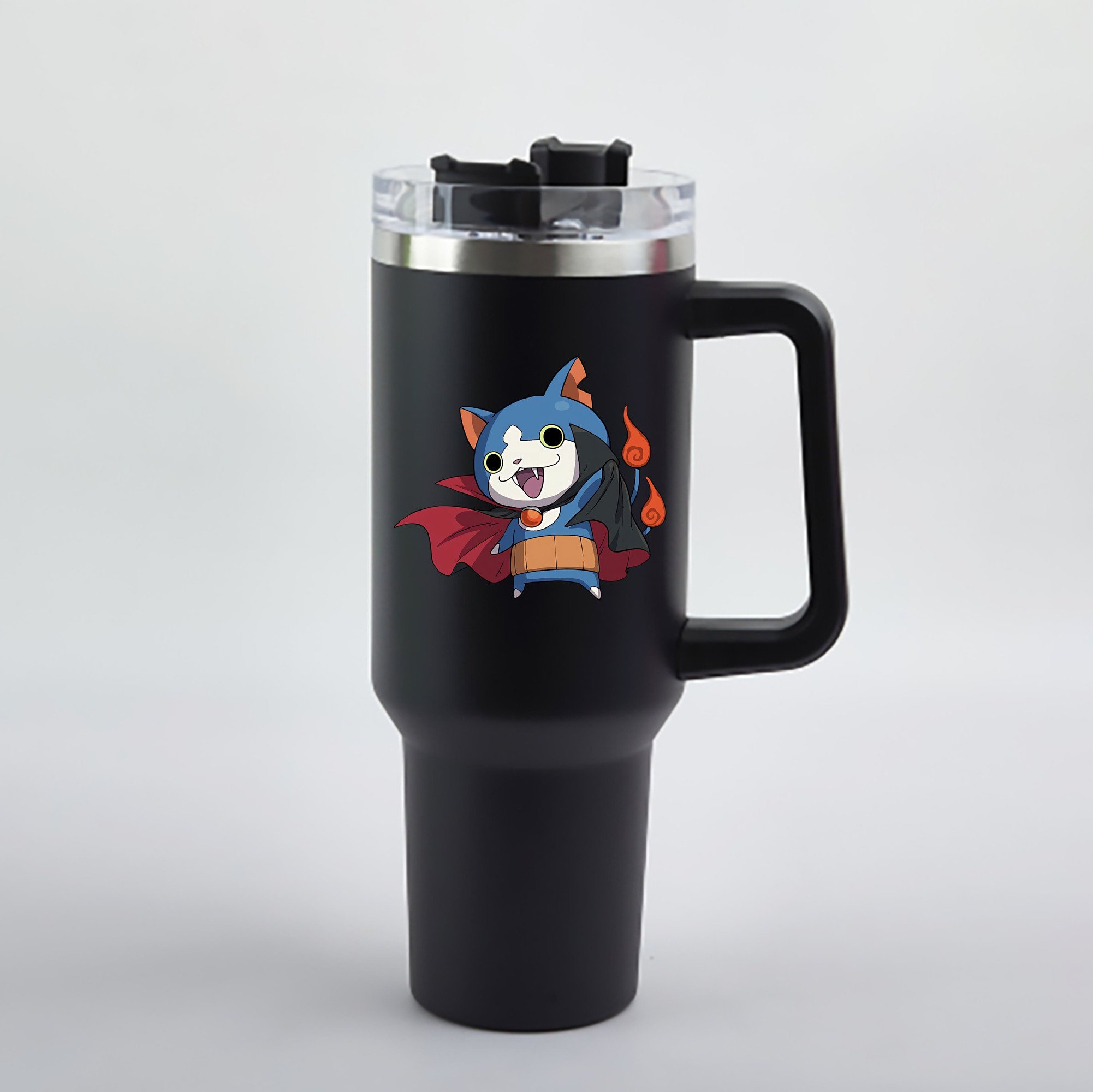 （画像用） 妖怪ウォッチ Yo-kai Watch 1200mL車用タンブラー - クリスタルステッカー（プラスチックストロー付き）
