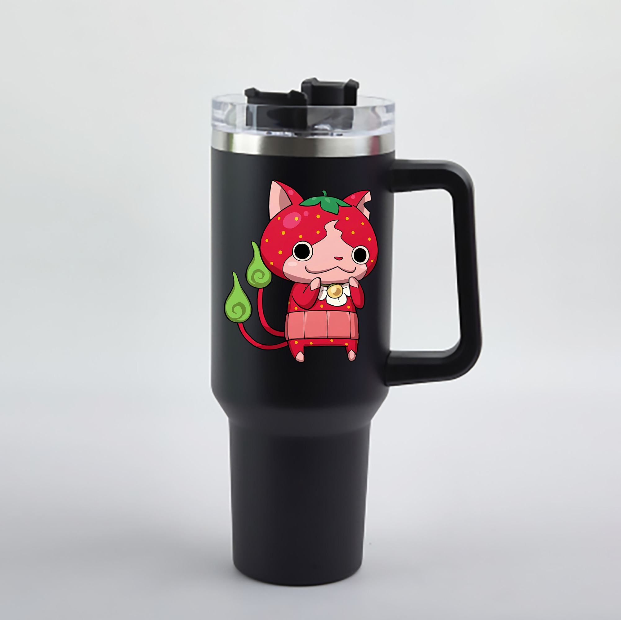 （画像用） 妖怪ウォッチ Yo-kai Watch 1200mL車用タンブラー - クリスタルステッカー（プラスチックストロー付き）