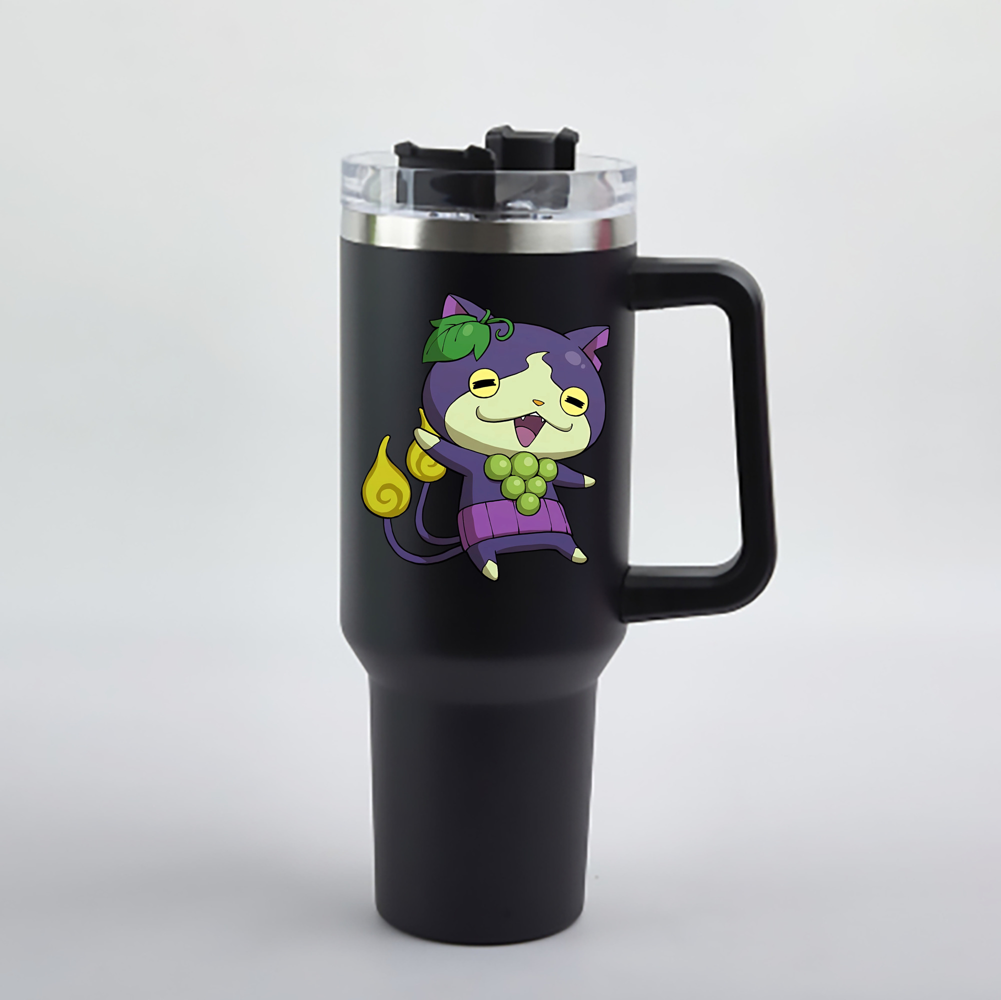 （画像用） 妖怪ウォッチ Yo-kai Watch 1200mL車用タンブラー - クリスタルステッカー（プラスチックストロー付き）