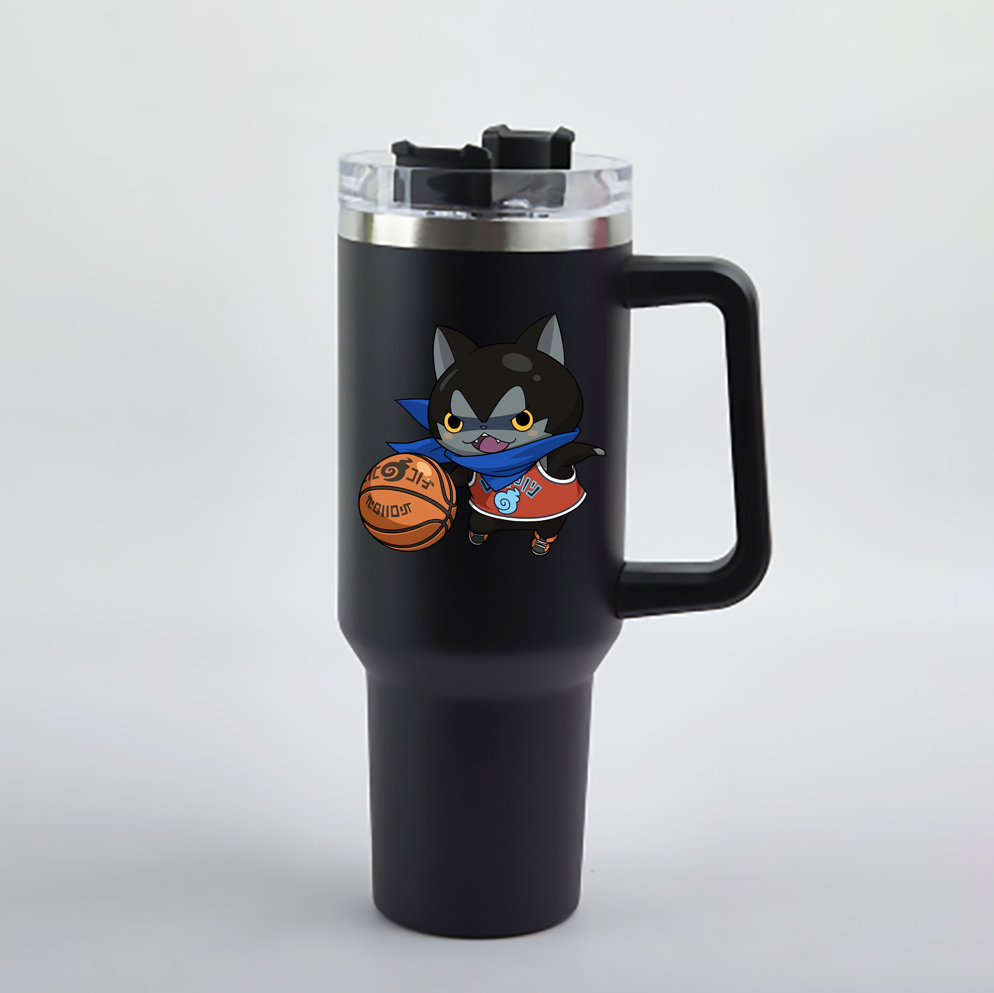 （画像用） 妖怪ウォッチ Yo-kai Watch 1200mL車用タンブラー - クリスタルステッカー（プラスチックストロー付き）