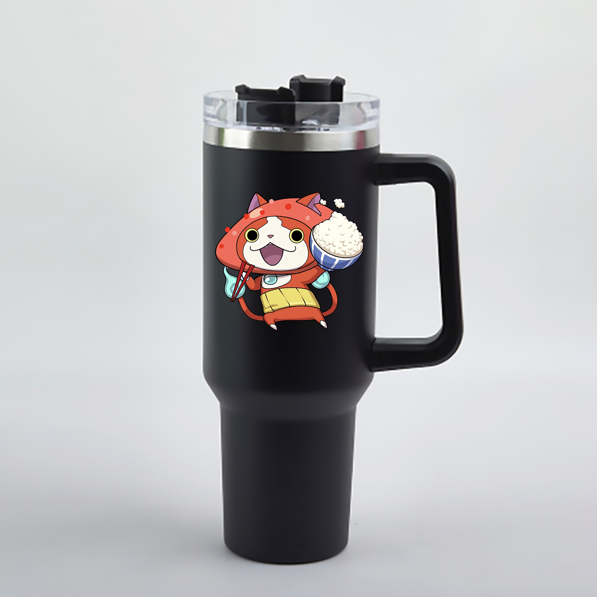 （画像用） 妖怪ウォッチ Yo-kai Watch 1200mL車用タンブラー - クリスタルステッカー（プラスチックストロー付き）