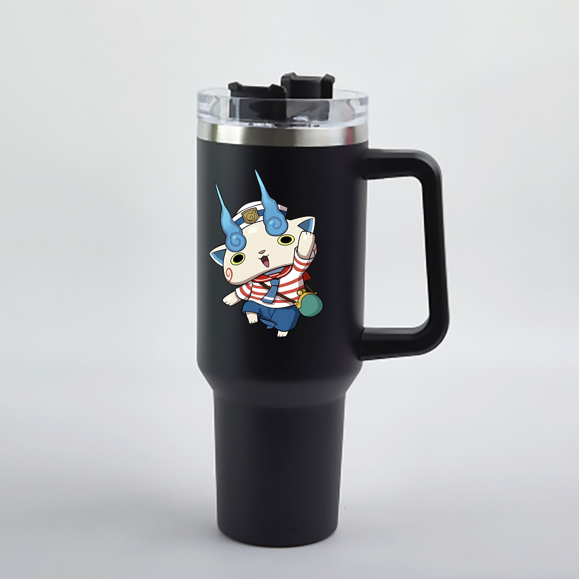 （画像用） 妖怪ウォッチ Yo-kai Watch 1200mL車用タンブラー - クリスタルステッカー（プラスチックストロー付き）