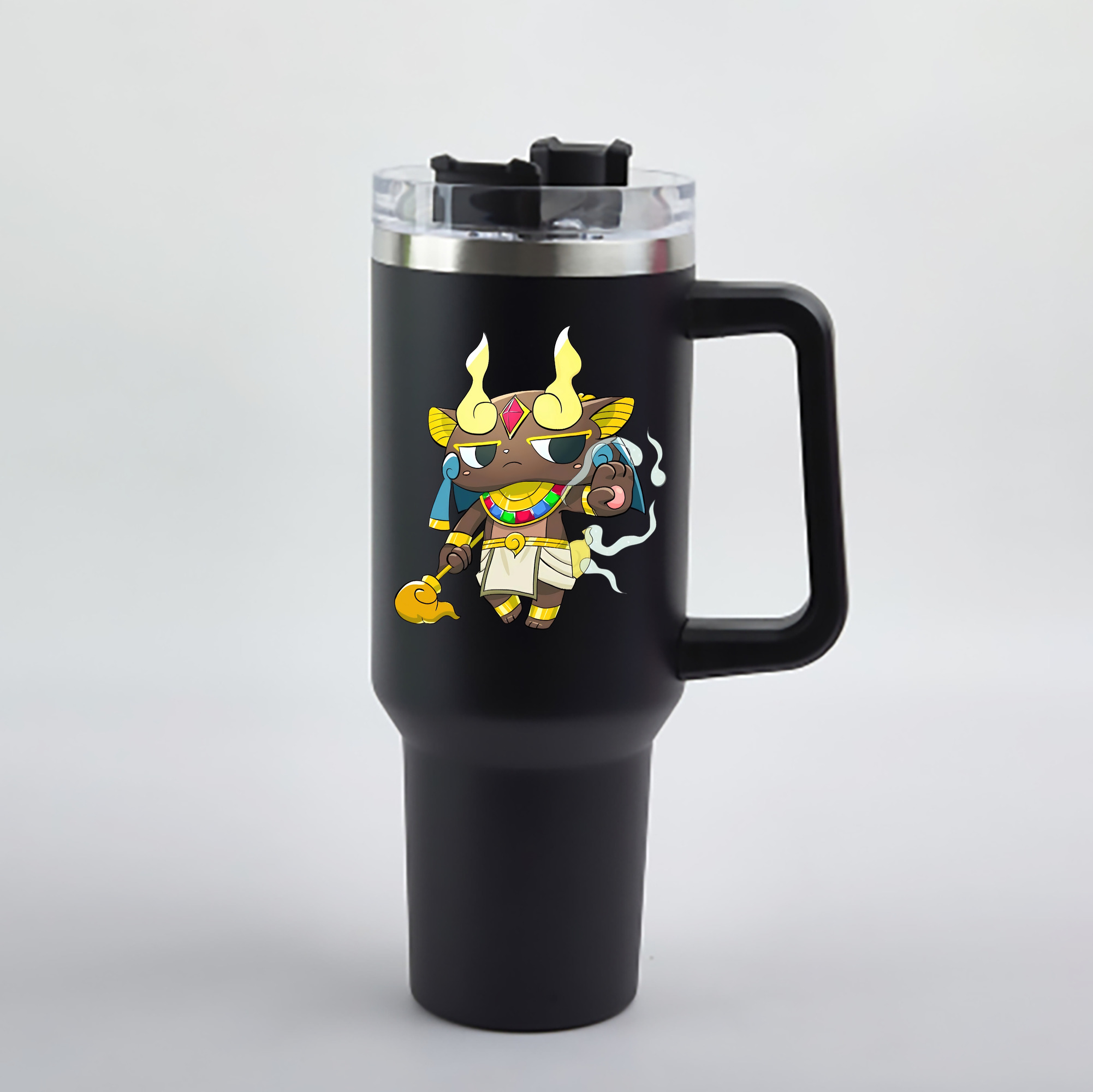 （画像用） 妖怪ウォッチ Yo-kai Watch 1200mL車用タンブラー - クリスタルステッカー（プラスチックストロー付き）