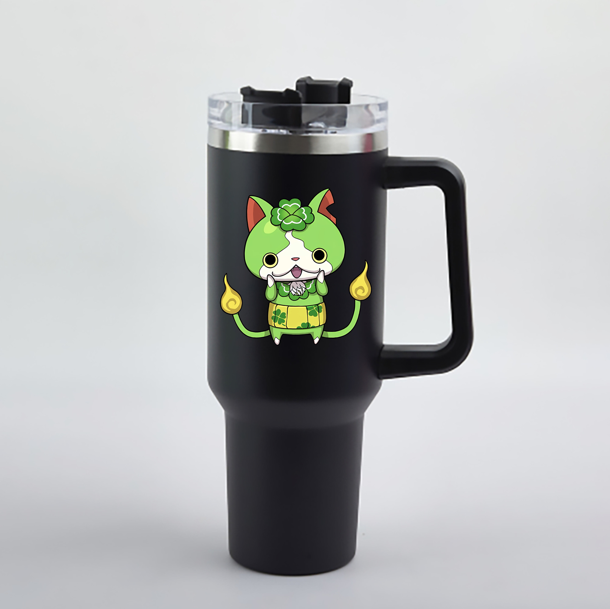 （画像用） 妖怪ウォッチ Yo-kai Watch 1200mL車用タンブラー - クリスタルステッカー（プラスチックストロー付き）