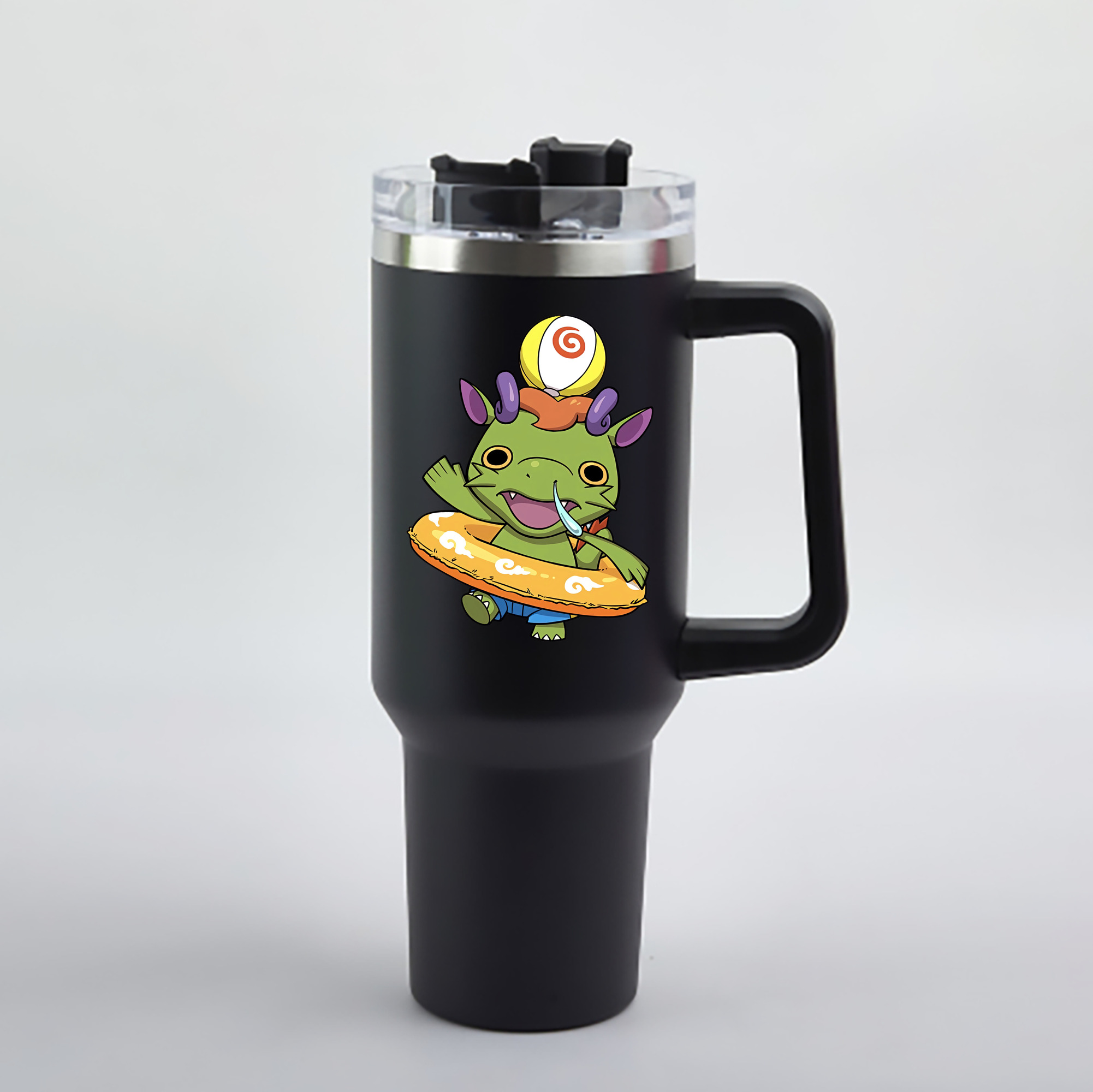 （画像用） 妖怪ウォッチ Yo-kai Watch 1200mL車用タンブラー - クリスタルステッカー（プラスチックストロー付き）