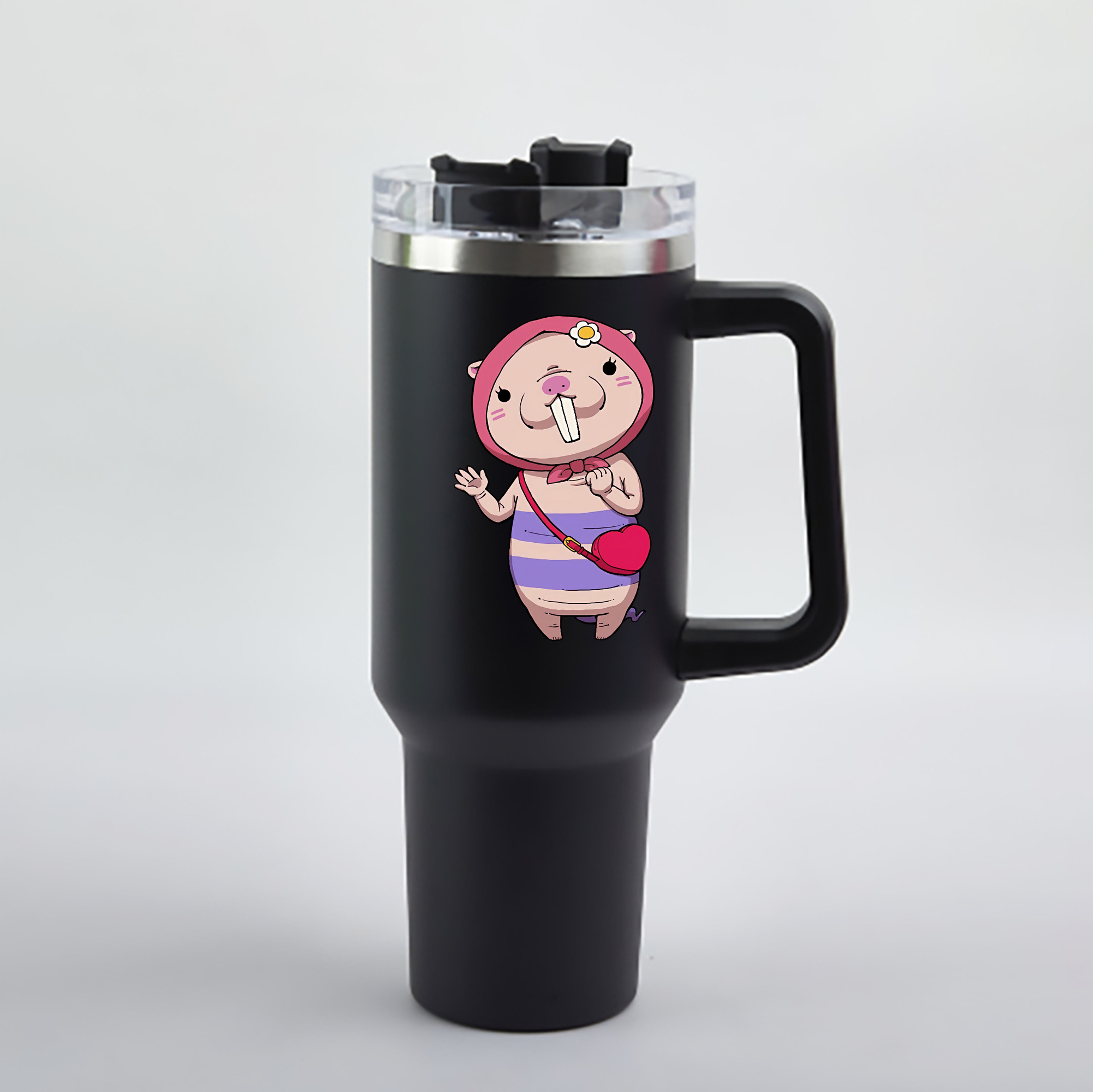 （画像用） 妖怪ウォッチ Yo-kai Watch 1200mL車用タンブラー - クリスタルステッカー（プラスチックストロー付き）