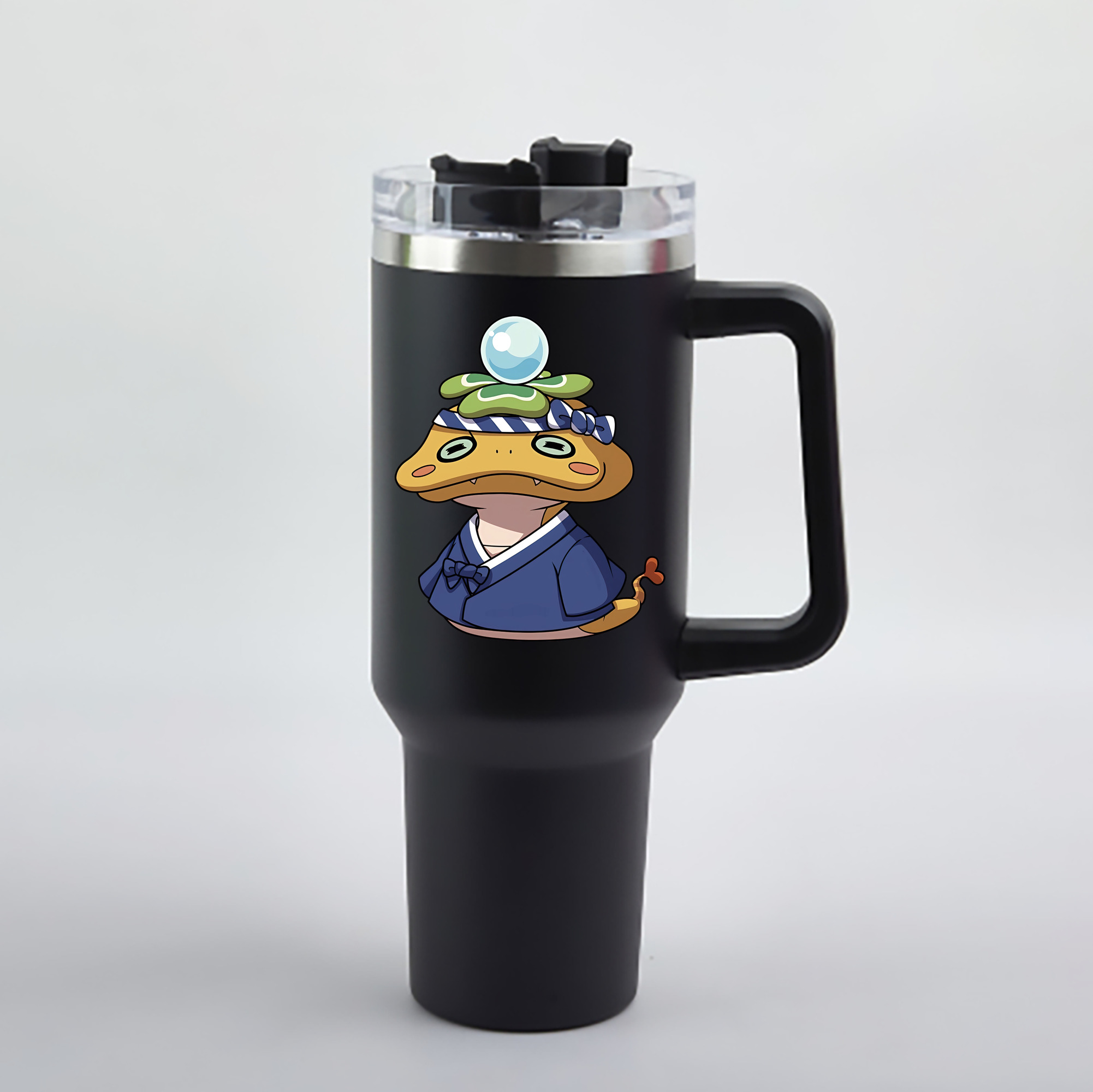 （画像用） 妖怪ウォッチ Yo-kai Watch 1200mL車用タンブラー - クリスタルステッカー（プラスチックストロー付き）