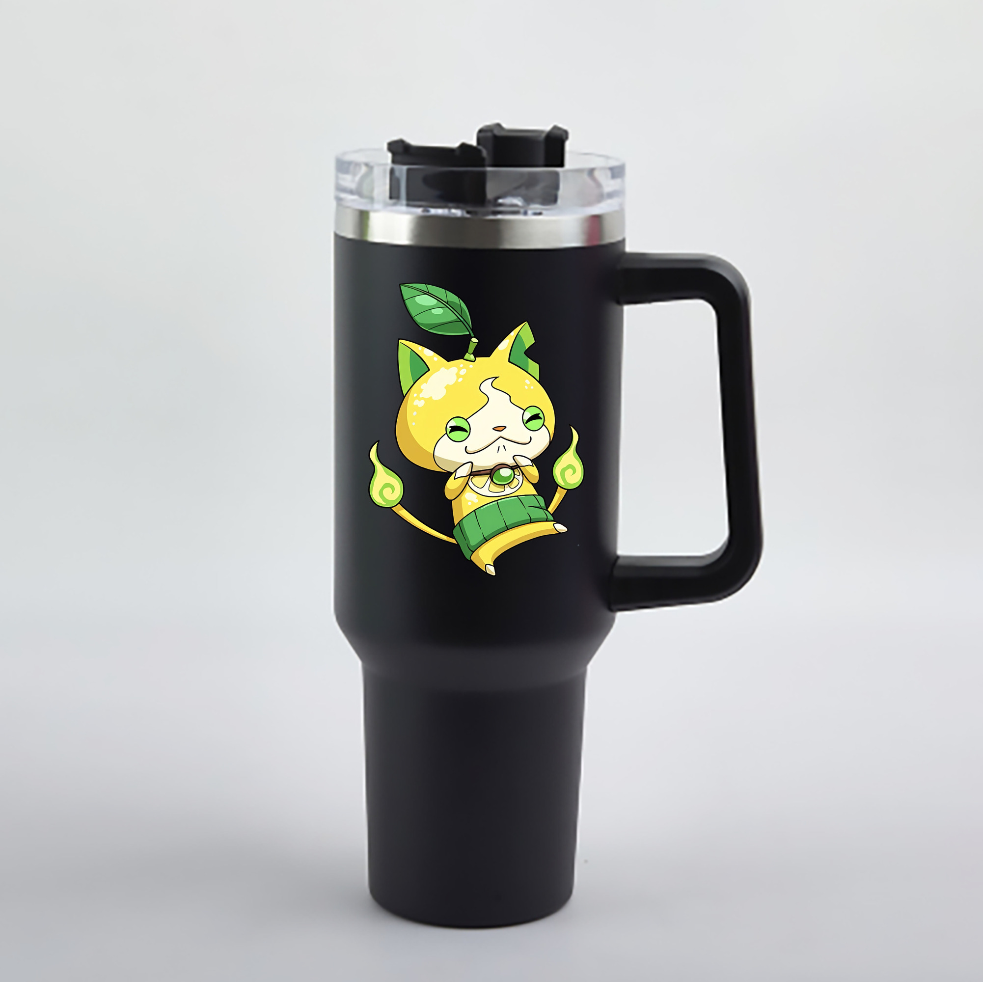 （画像用） 妖怪ウォッチ Yo-kai Watch 1200mL車用タンブラー - クリスタルステッカー（プラスチックストロー付き）