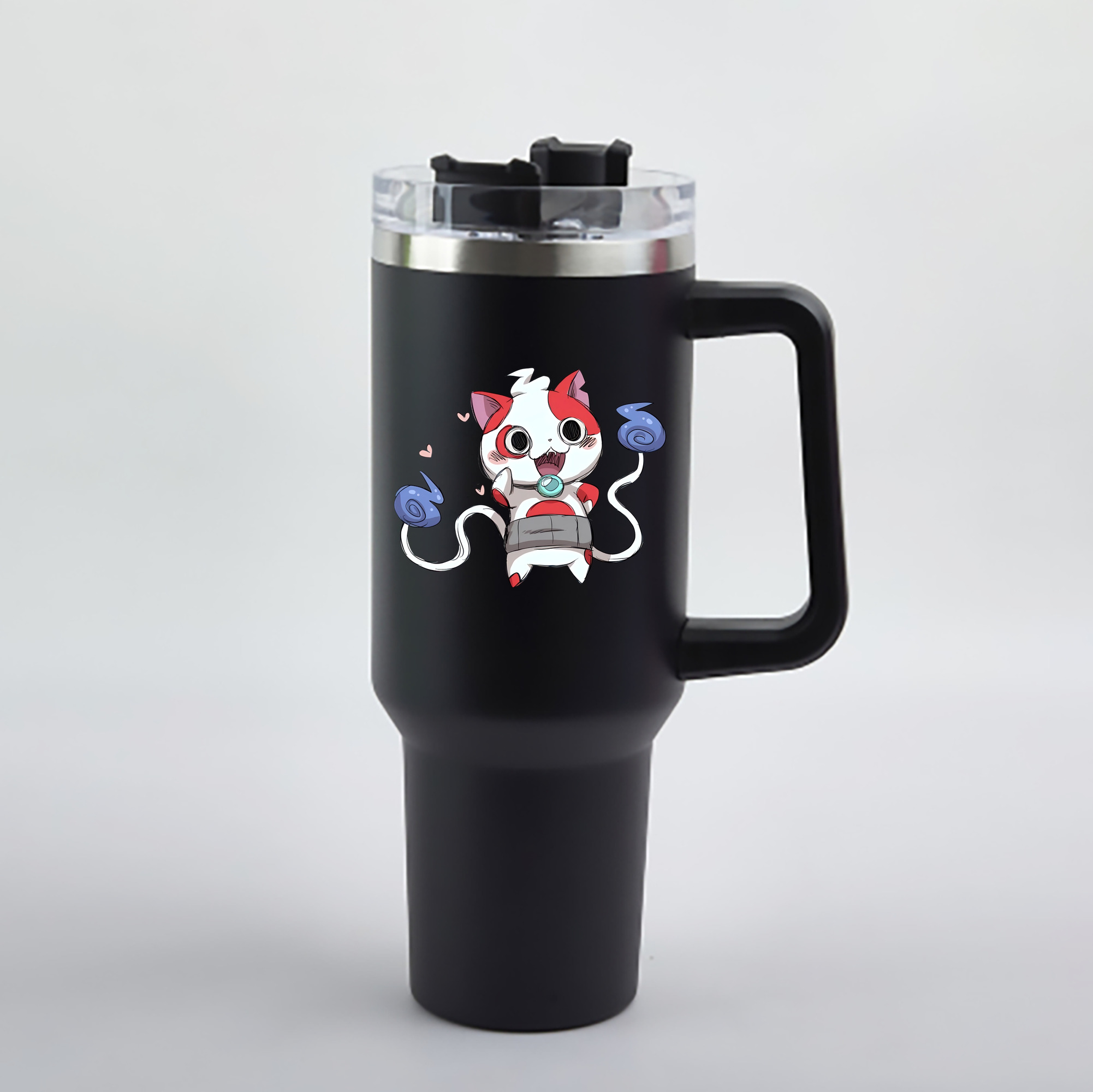 （画像用） 妖怪ウォッチ Yo-kai Watch 1200mL車用タンブラー - クリスタルステッカー（プラスチックストロー付き）
