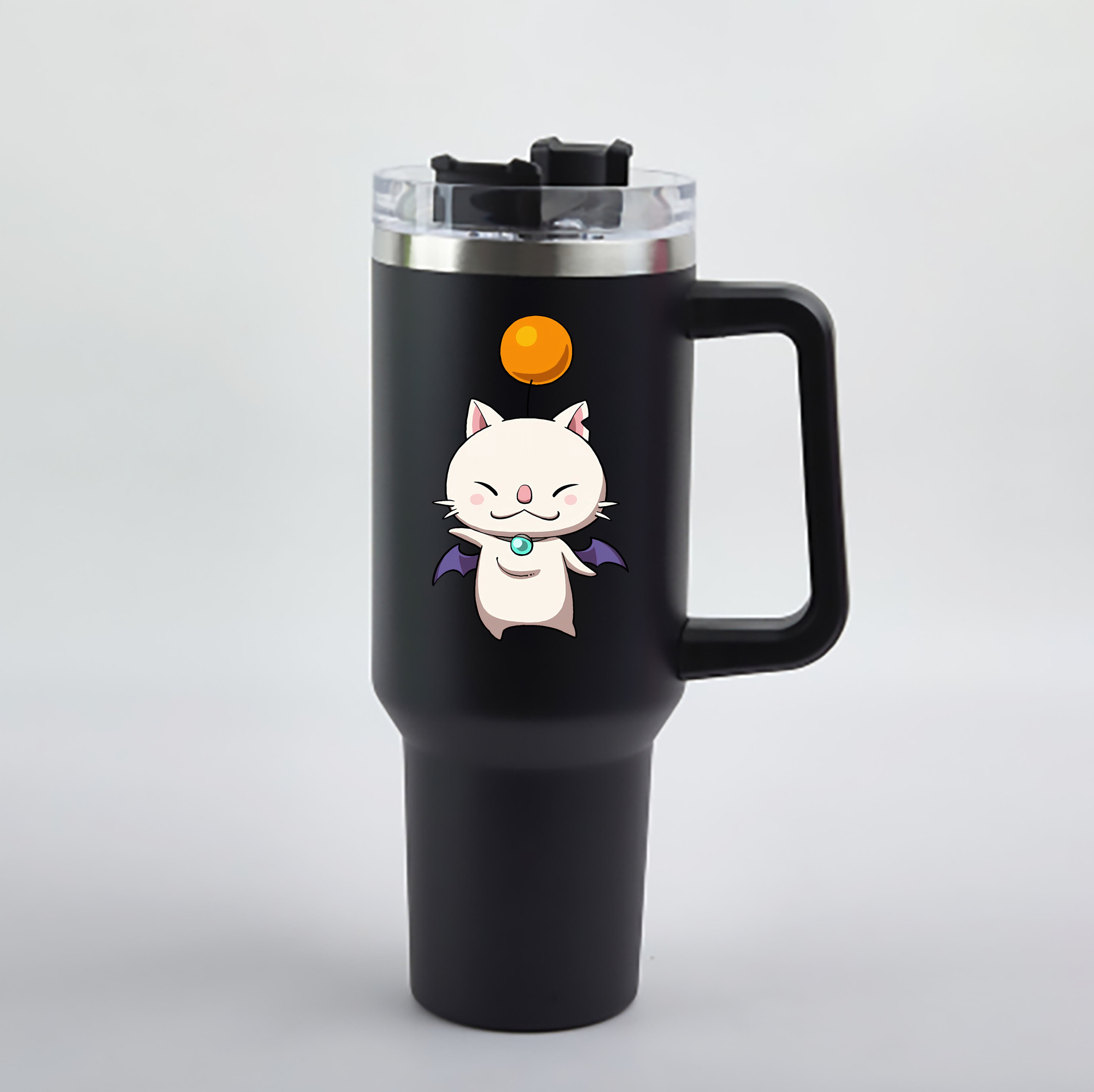 （画像用） 妖怪ウォッチ Yo-kai Watch 1200mL車用タンブラー - クリスタルステッカー（プラスチックストロー付き）