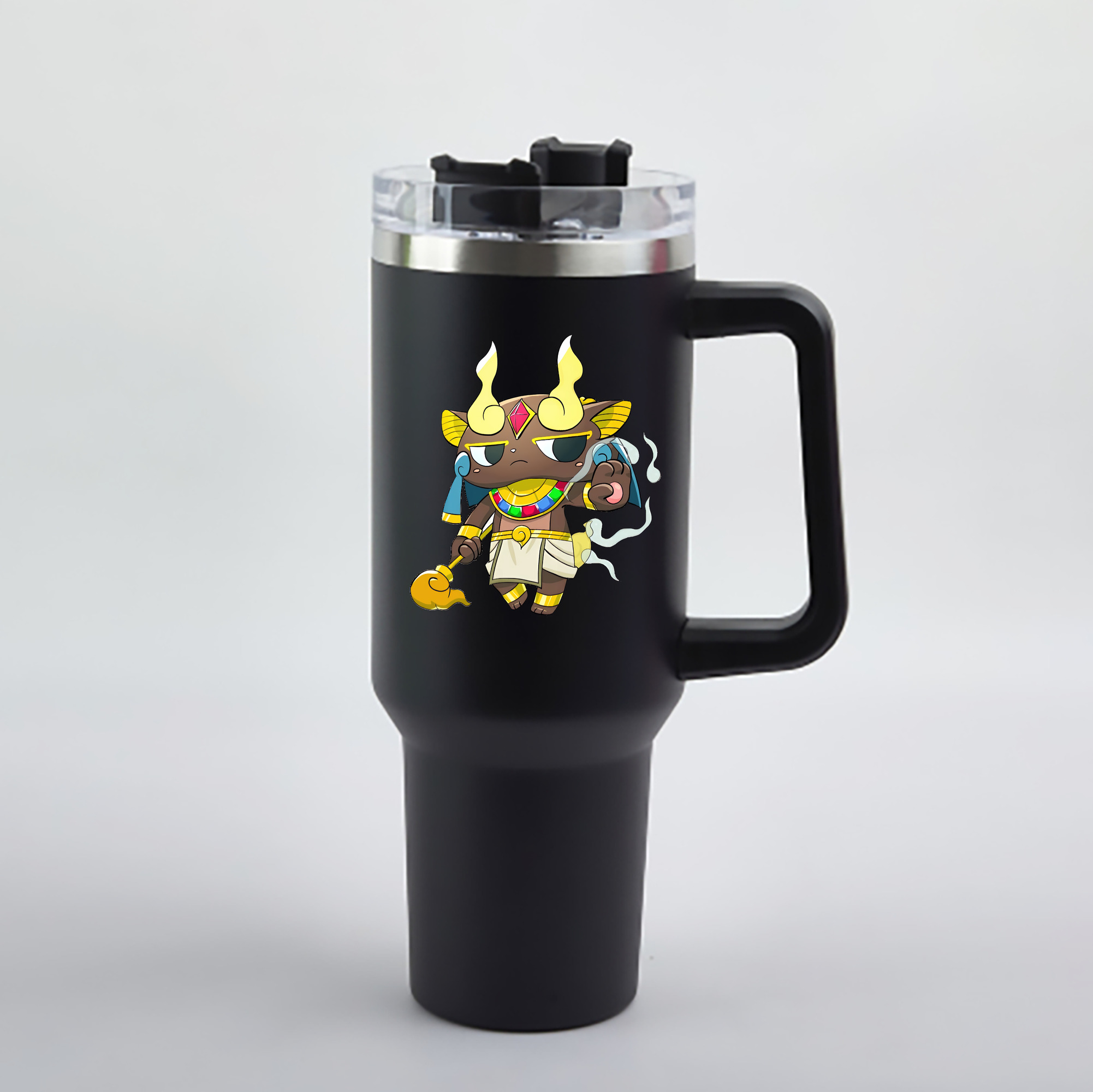 （画像用） 妖怪ウォッチ Yo-kai Watch 1200mL車用タンブラー - クリスタルステッカー（プラスチックストロー付き）