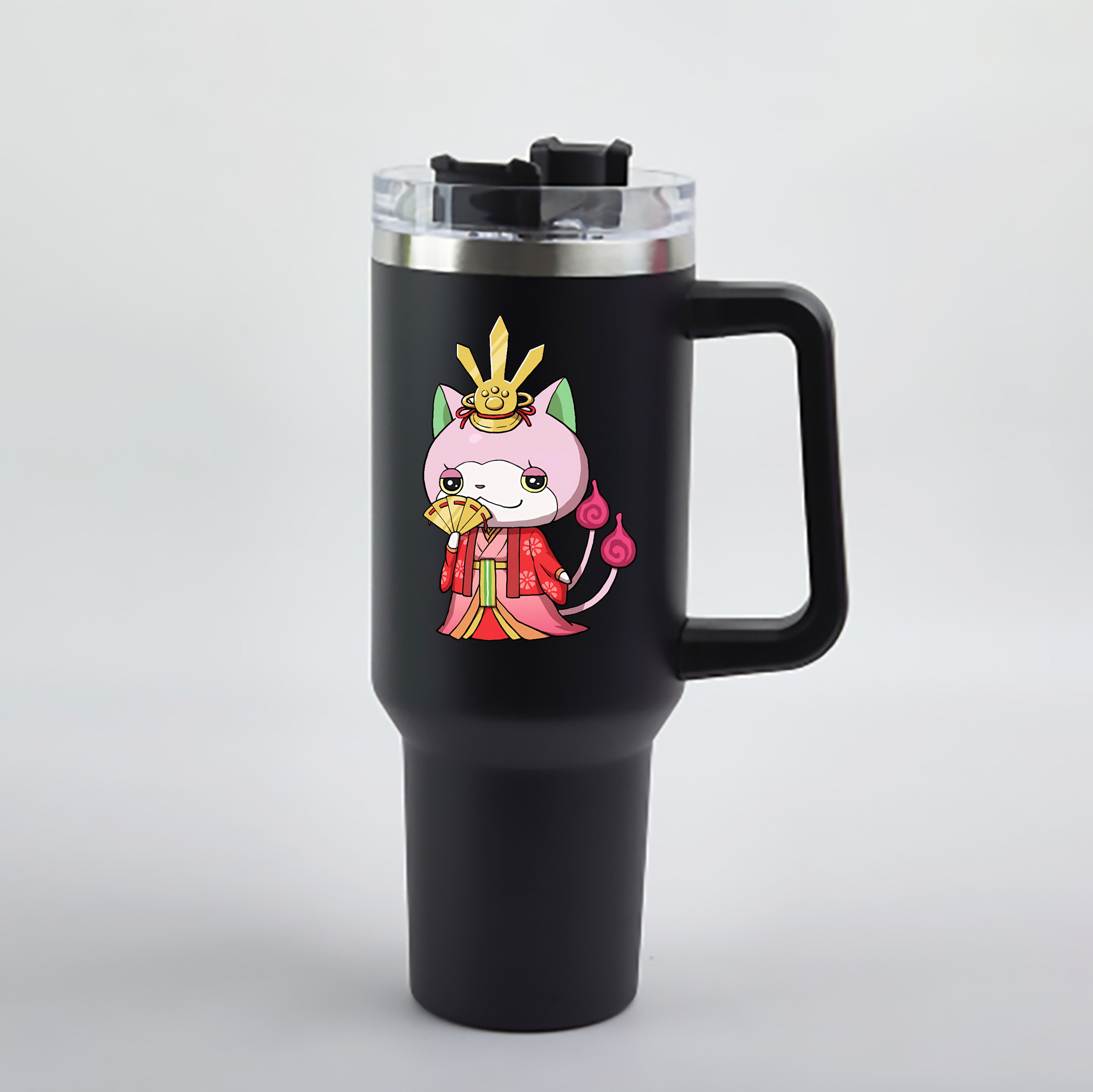 （画像用） 妖怪ウォッチ Yo-kai Watch 1200mL車用タンブラー - クリスタルステッカー（プラスチックストロー付き）