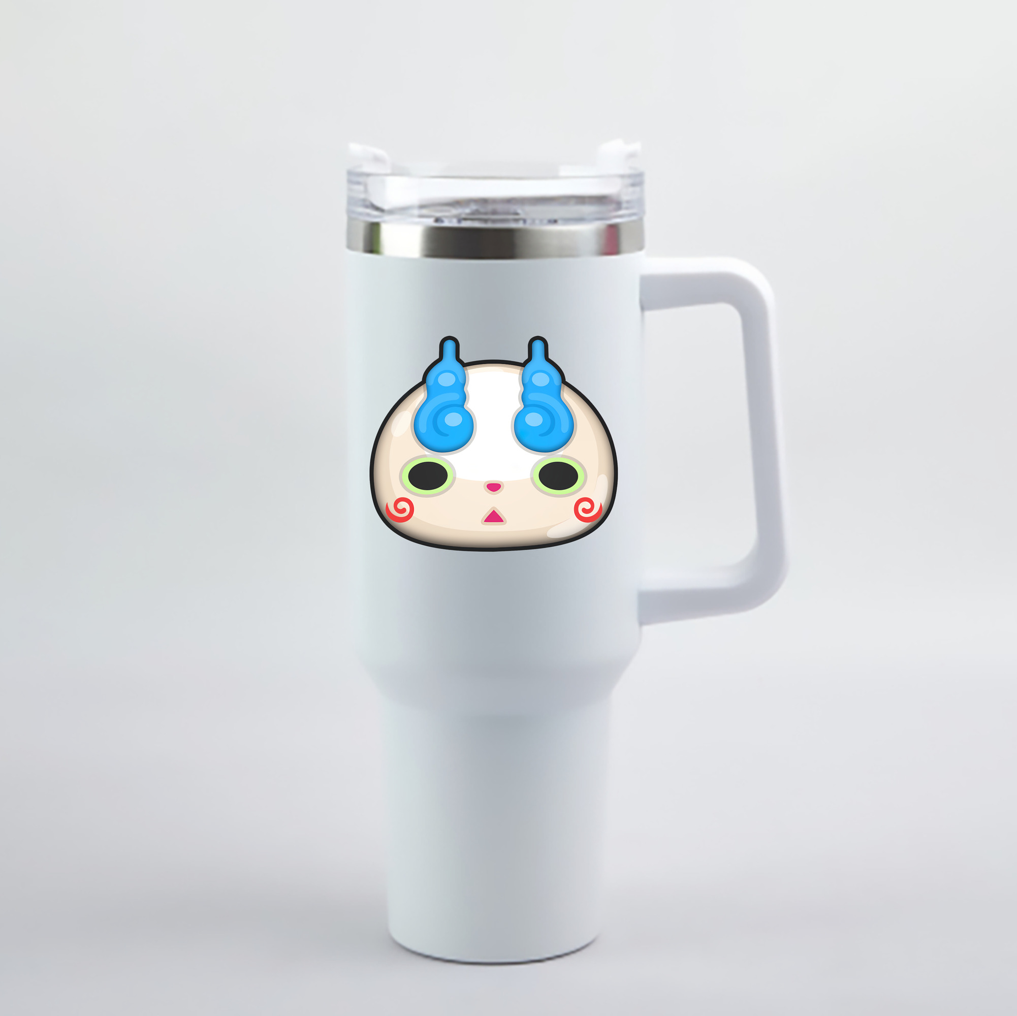 （画像用） 妖怪ウォッチ Yo-kai Watch 1200mL車用タンブラー - クリスタルステッカー（プラスチックストロー付き）